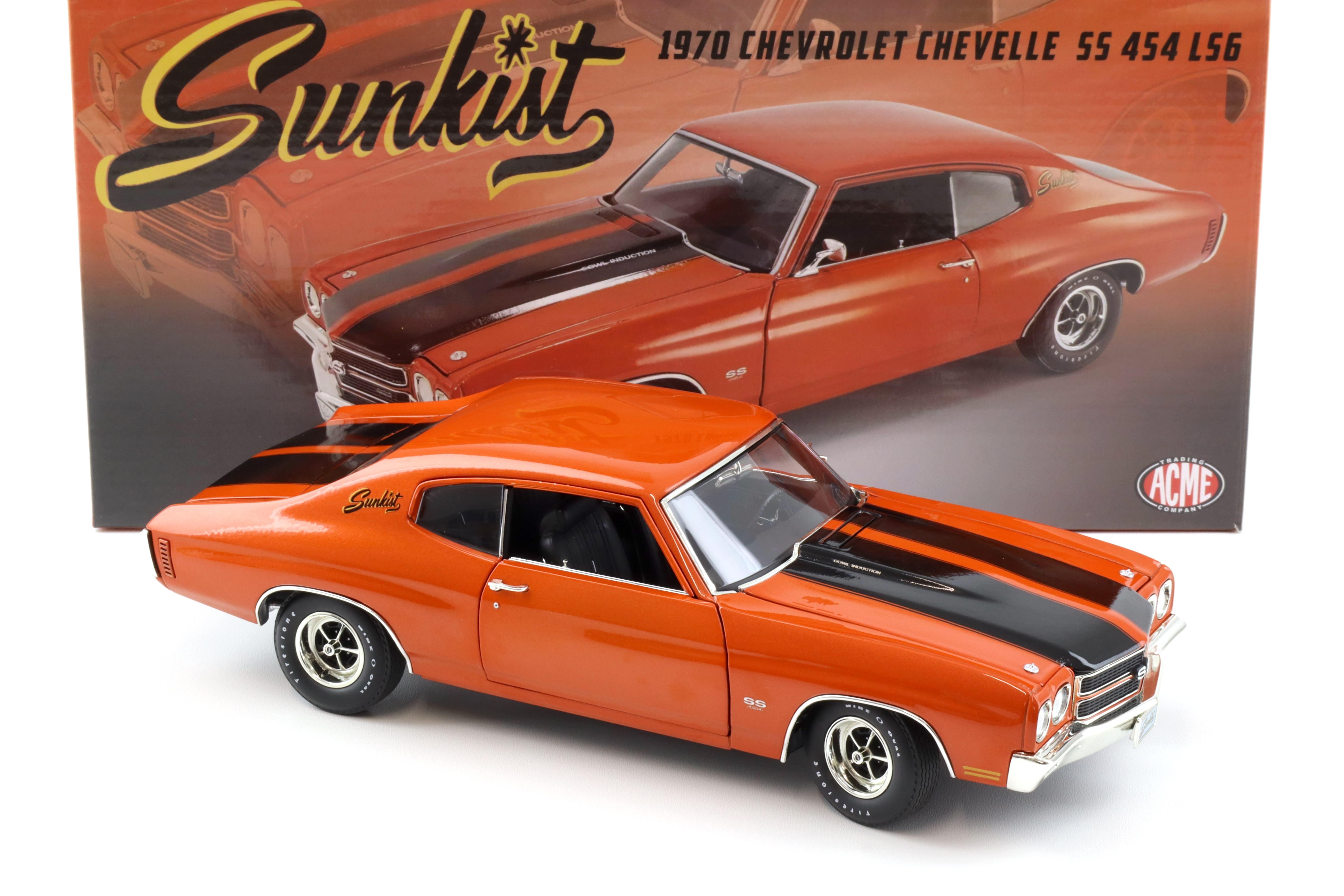 1:18 ACME 1970 Chevrolet Chevelle SS 454 LS6 Coupe Sunkist orange