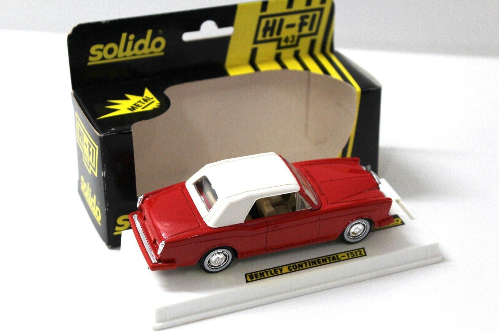 1:43 Solido Bentley Continental Cabriolet red/white