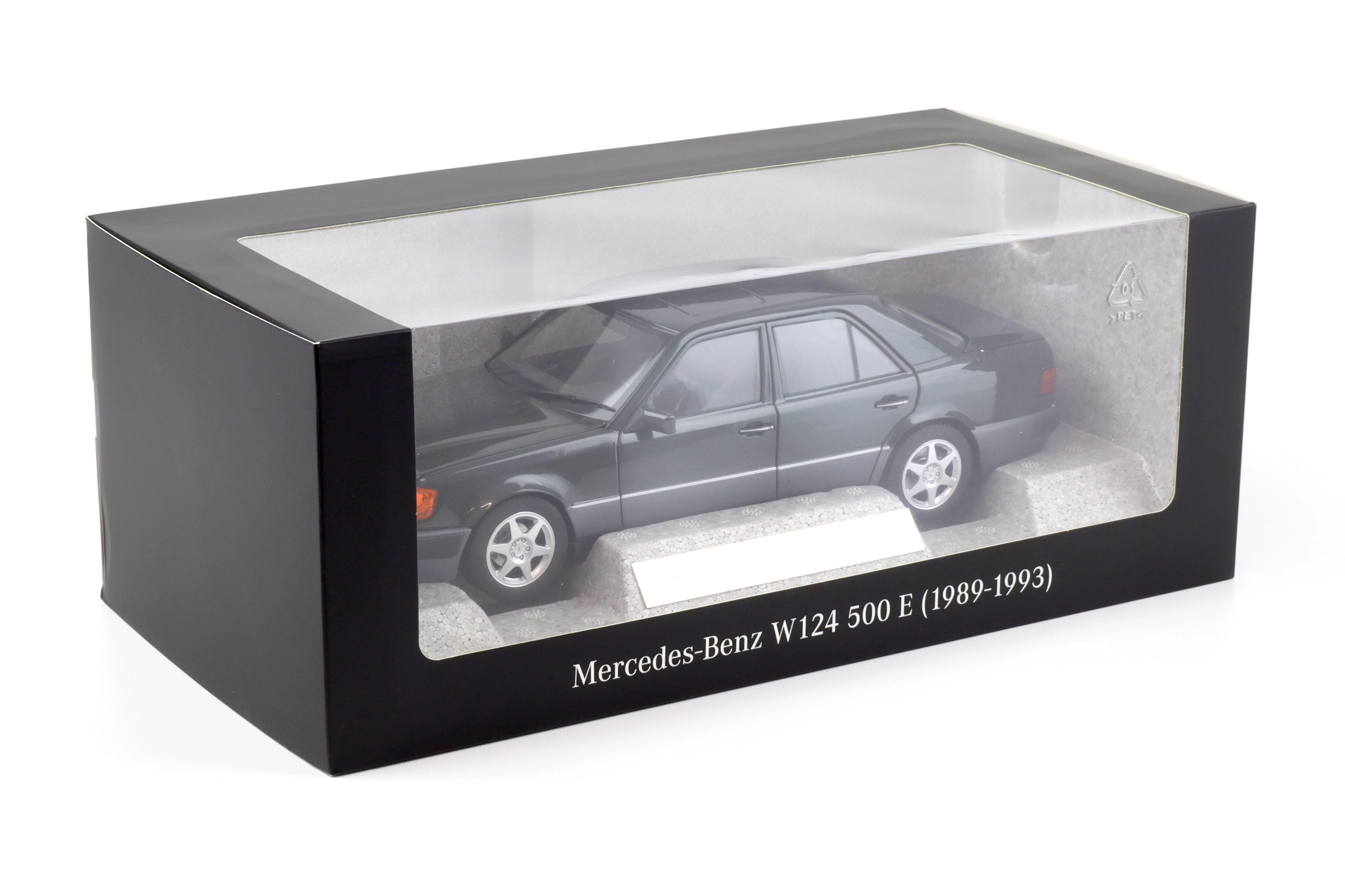 1:18 Norev Mercedes 500 E W124 5.0 V8 Limousine blue-black met. DEALER VERSION