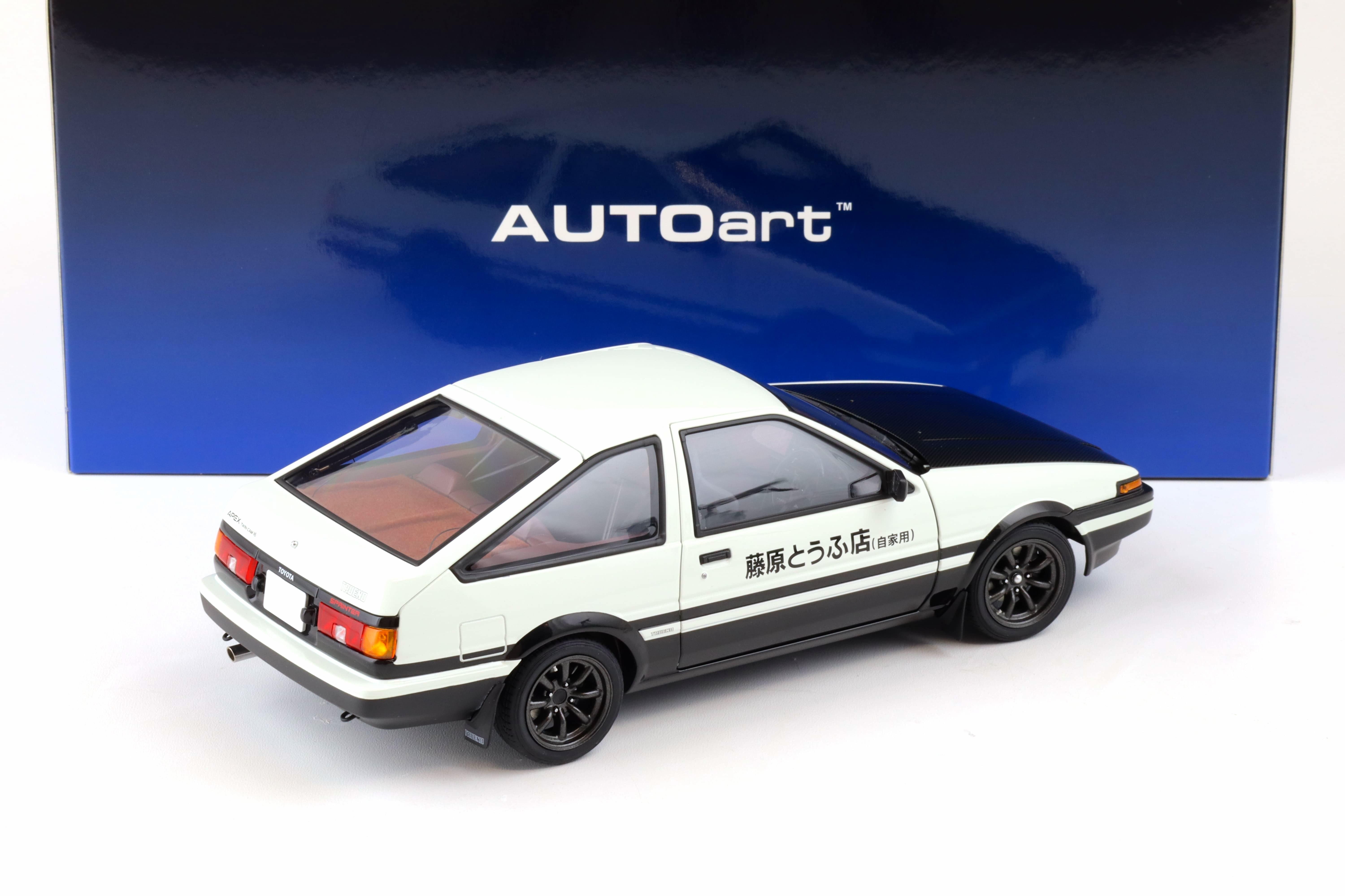 1:18 AUTOart Toyota Sprinter Trueno AE86 INITIAL D PROJECT D Final Version white 78786