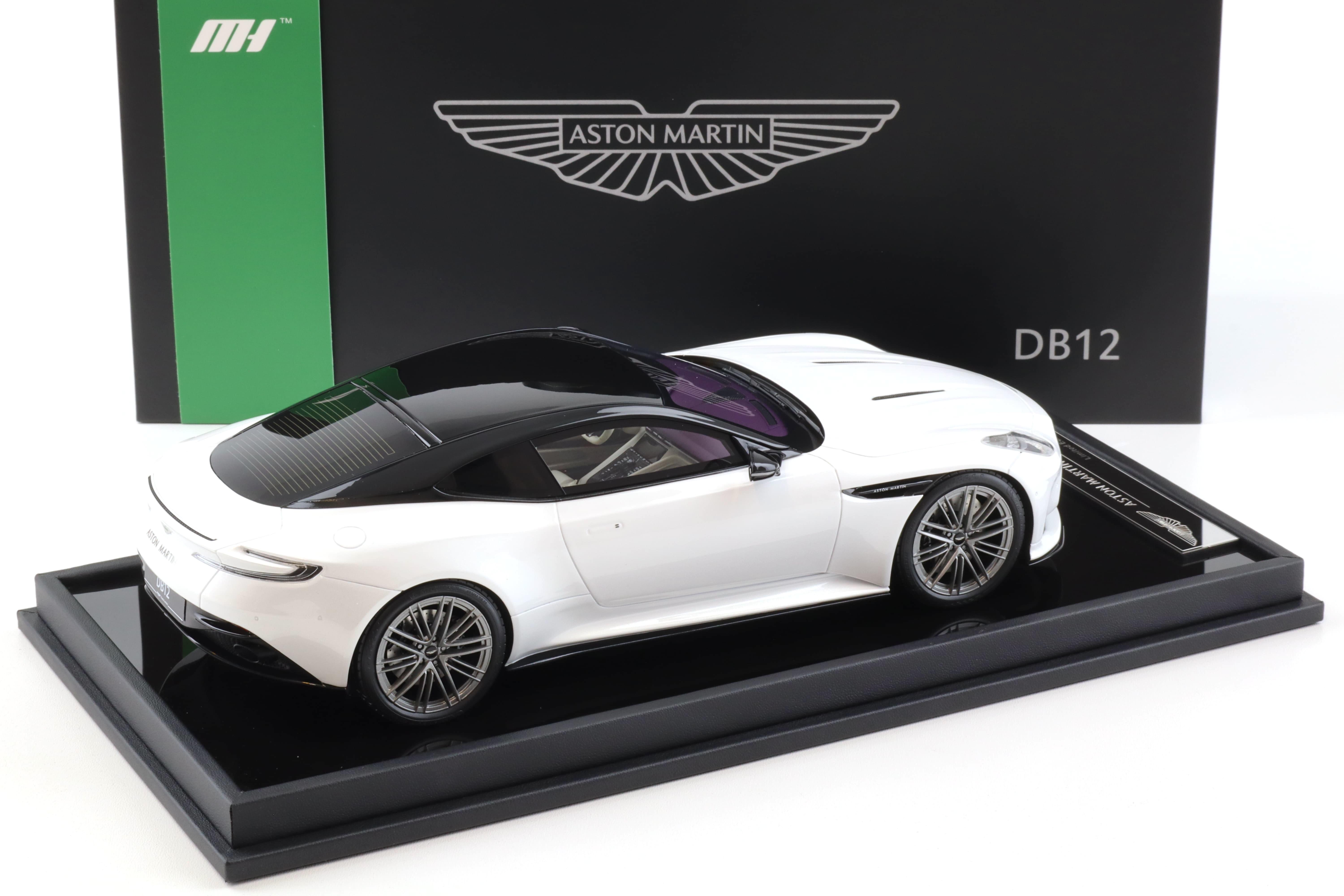 1:18 Motorhelix Aston Martin DB12 Coupe 2023 Zenith white - Limited 99 pcs.