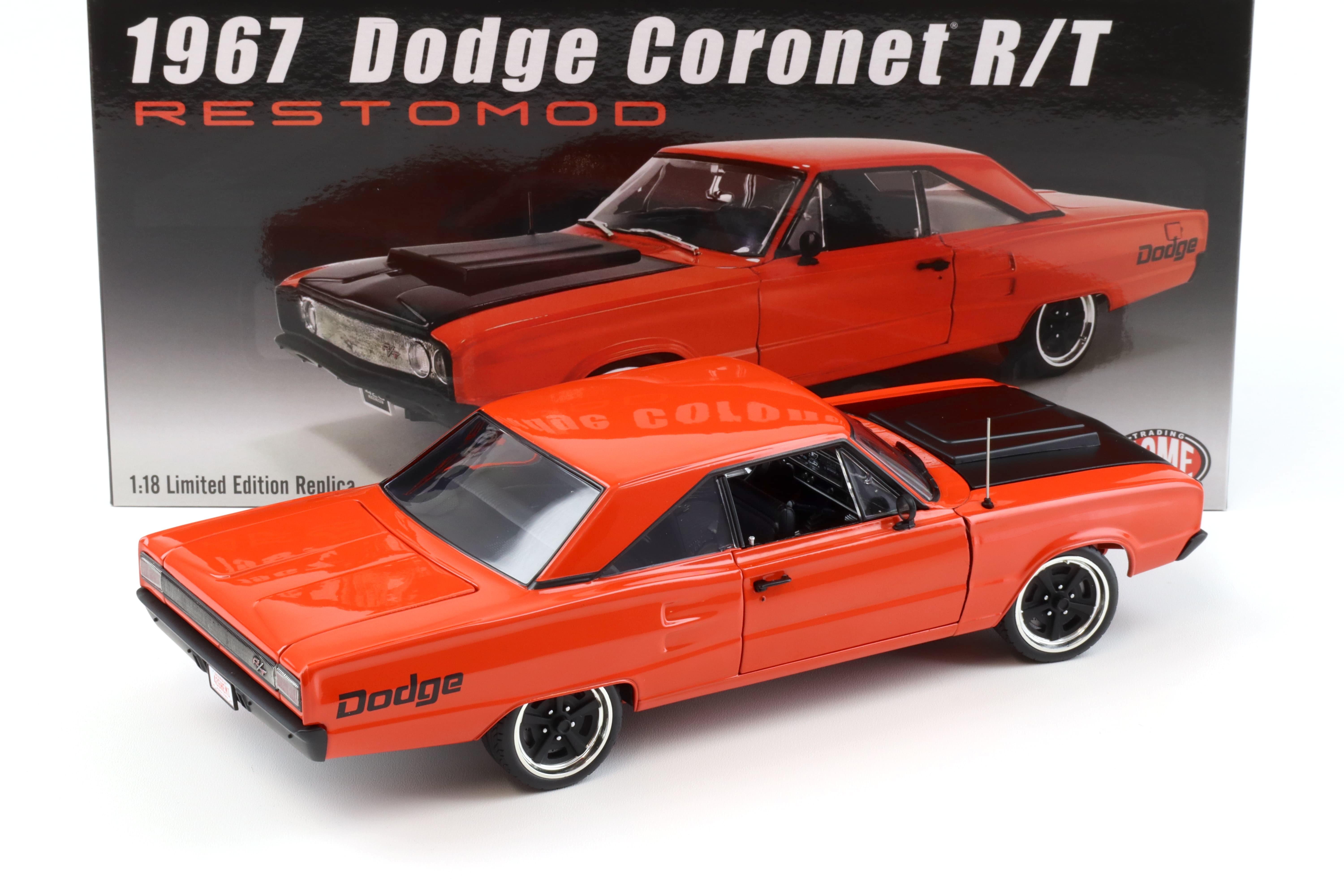 1:18 ACME 1967 Dodge Coronet R/T RESTOMOD red-orange/ black