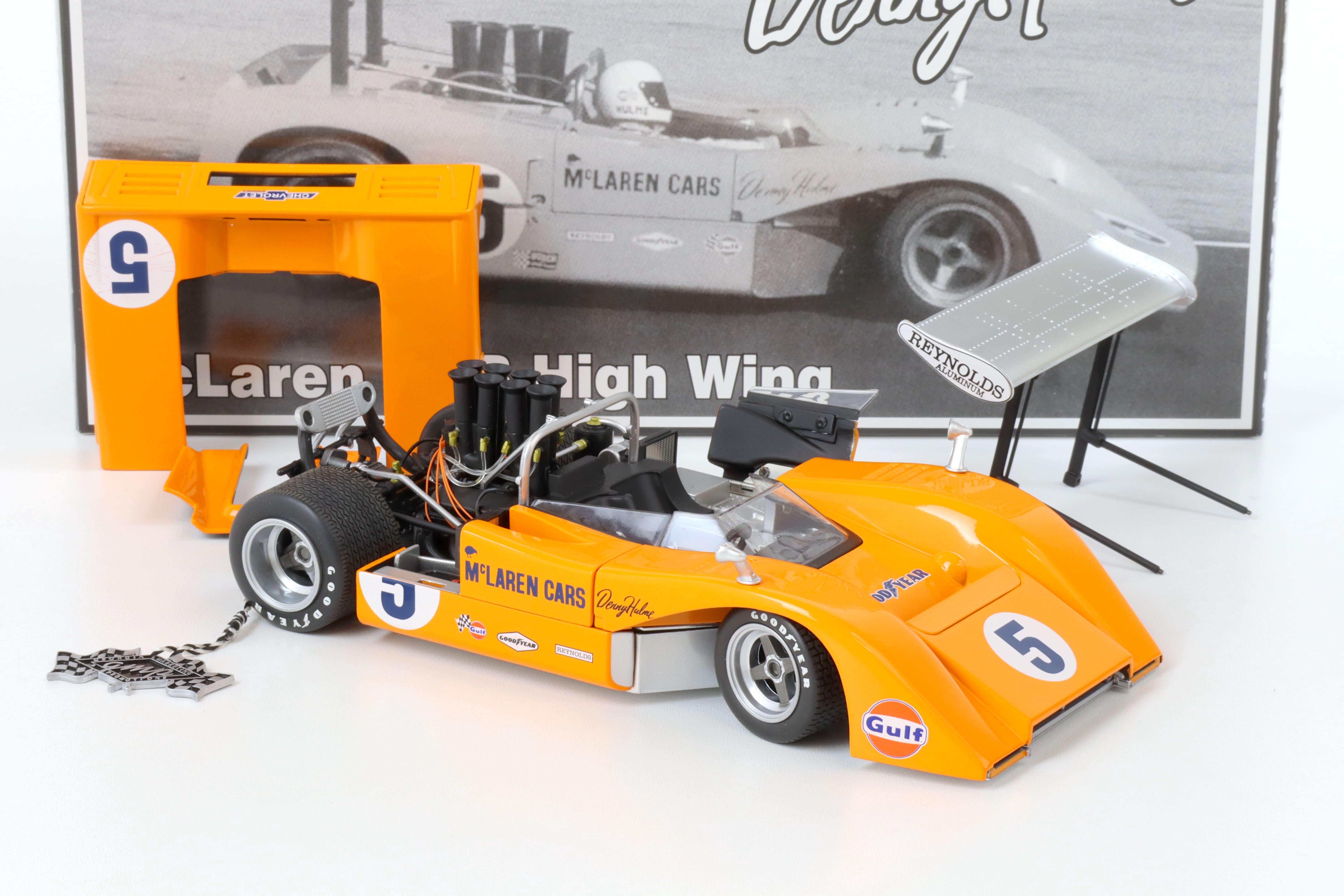 1:18 GMP McLaren M8B High Wing CanAm Denny Hulme orange #5