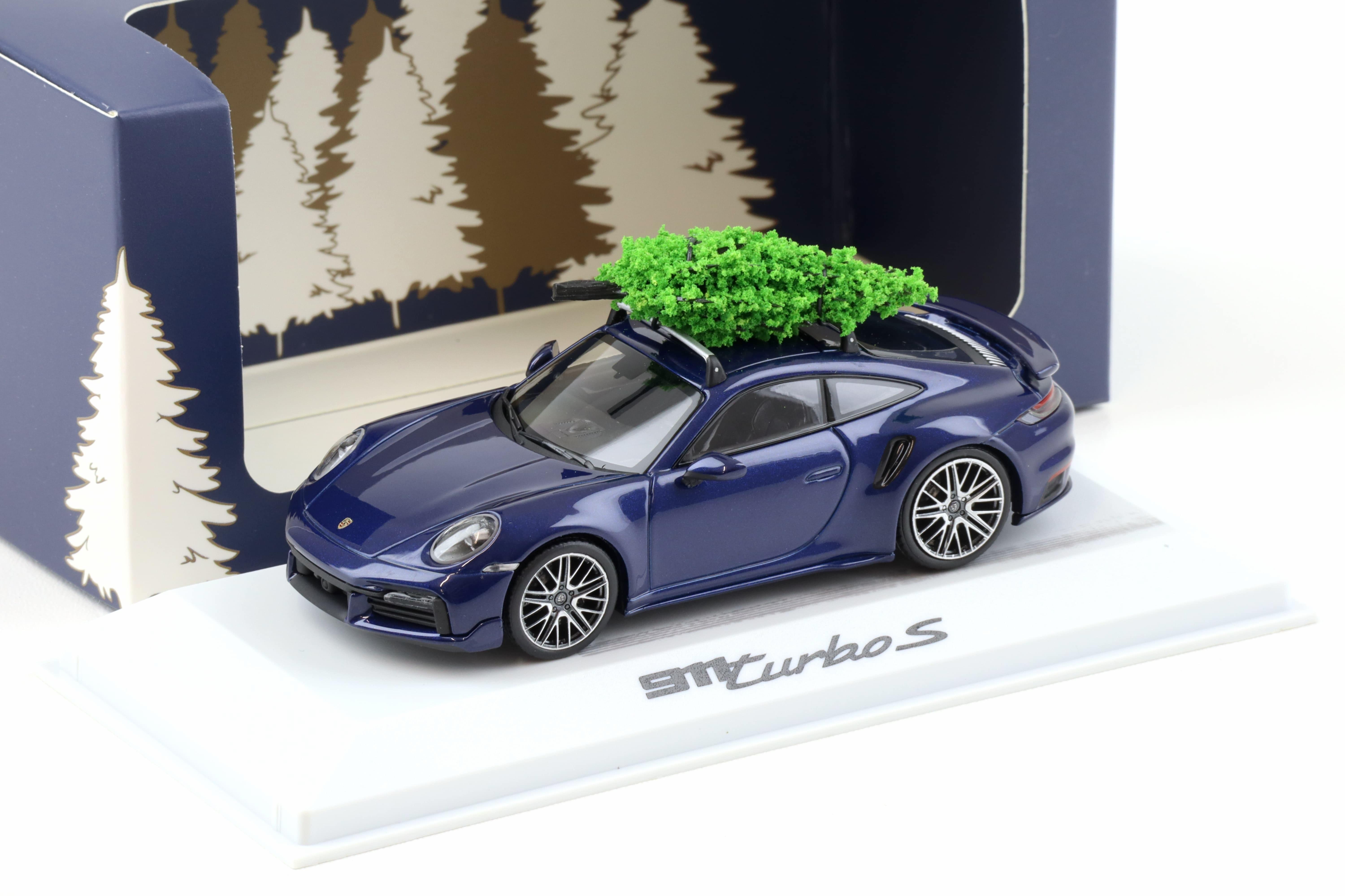 1:43 Minichamps Porsche 911 992 Turbo S Weihnachten 2024 Enzian blue WAP DEALER