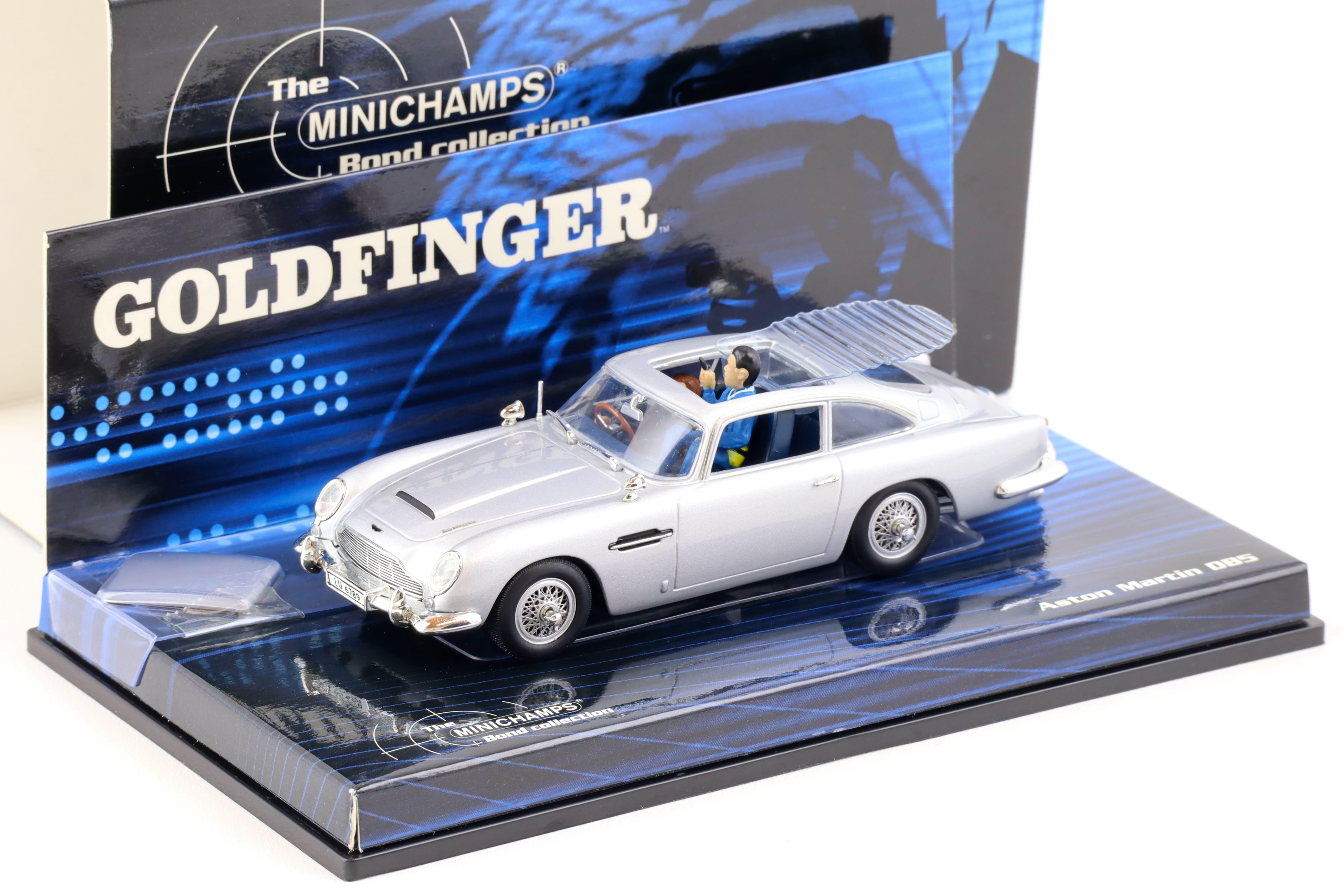 1:43 Minichamps Aston Martin DB5 Coupe open roof James Bond 007 Goldfinger