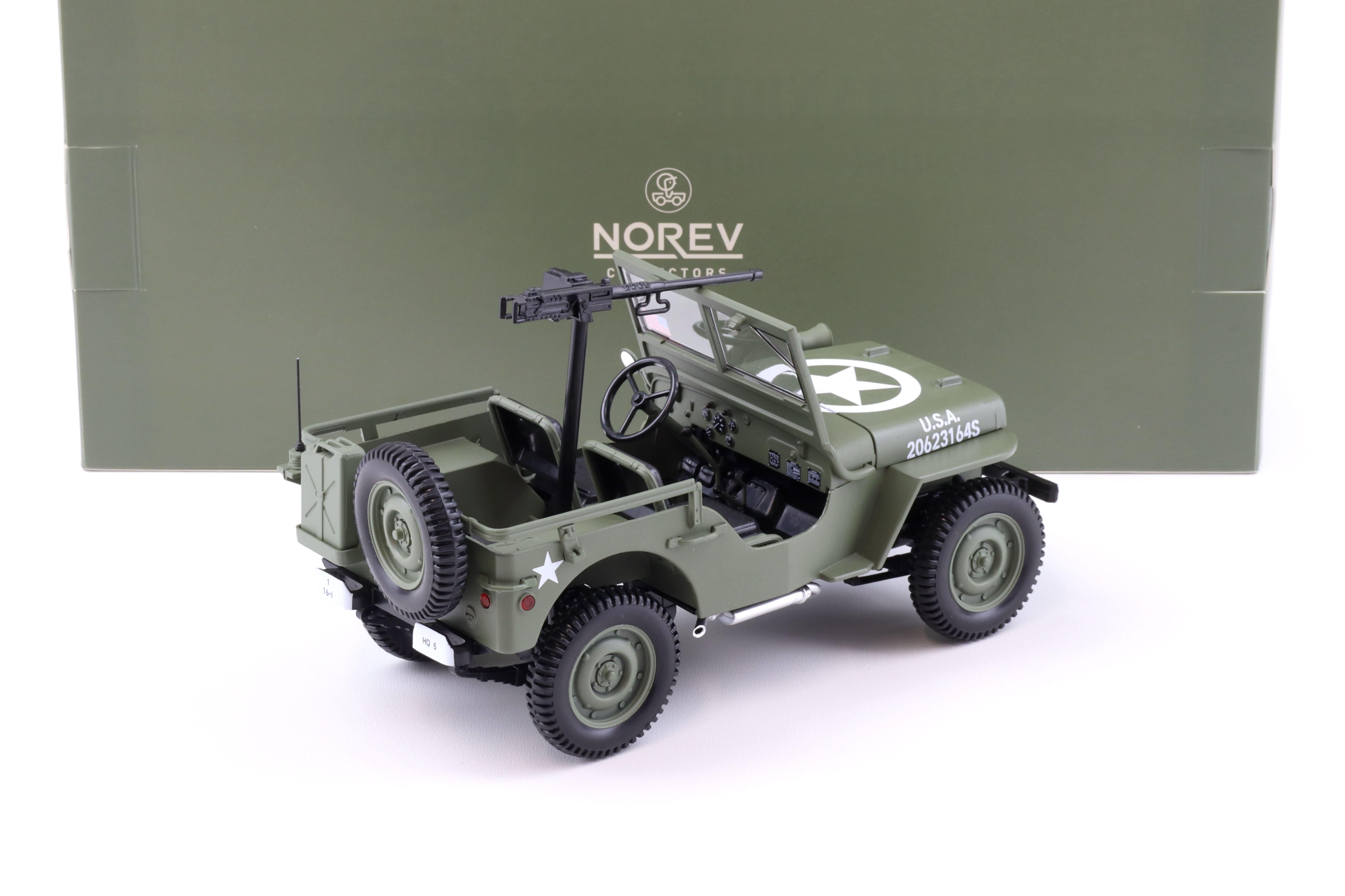 1:18 Norev Jeep Willys Army 1944 D-Day US Army green 189016