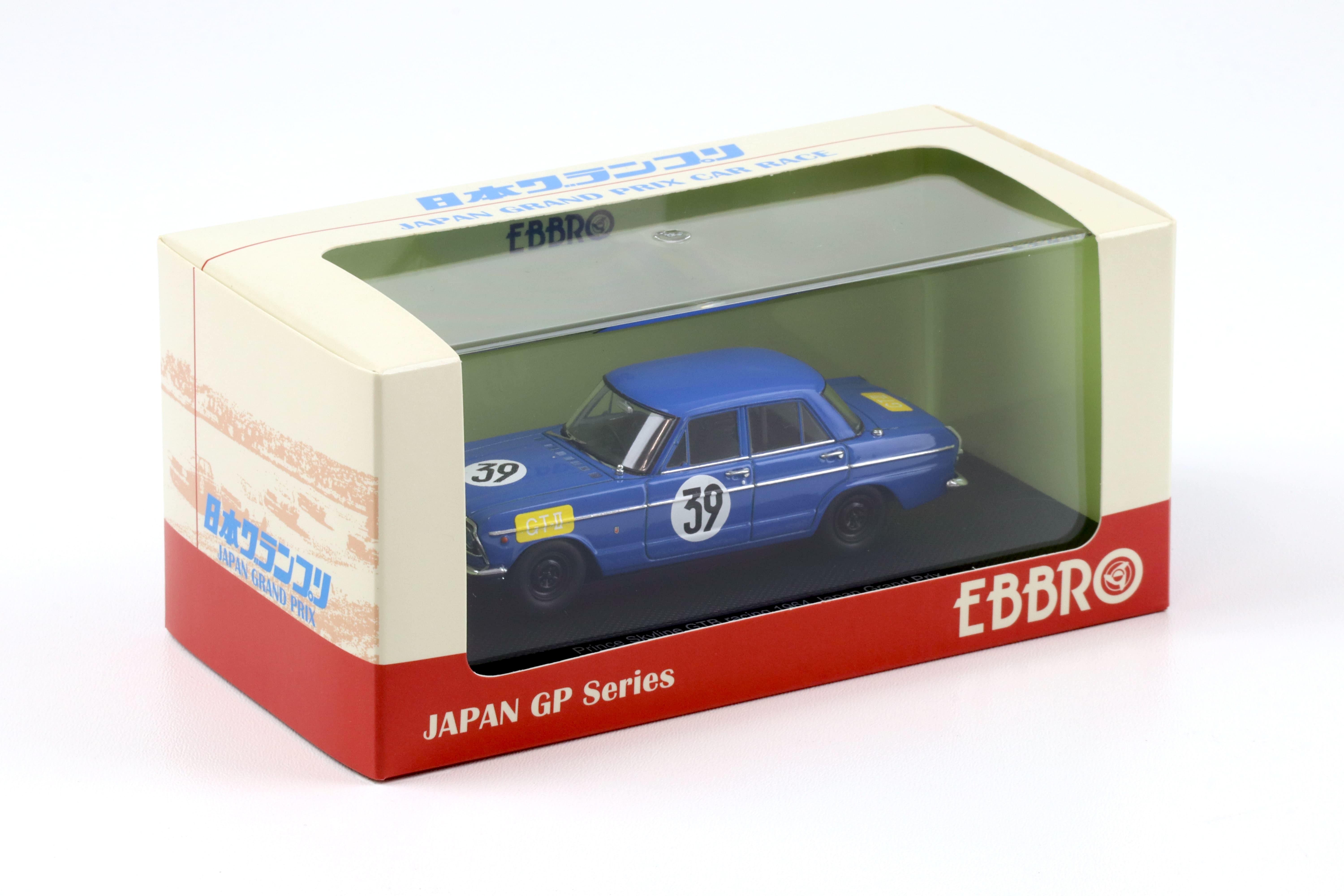 1:43 Ebbro Nissan Prince Skyline GTB 1964 Japan GP #39 Yoshikazu Sunako blue