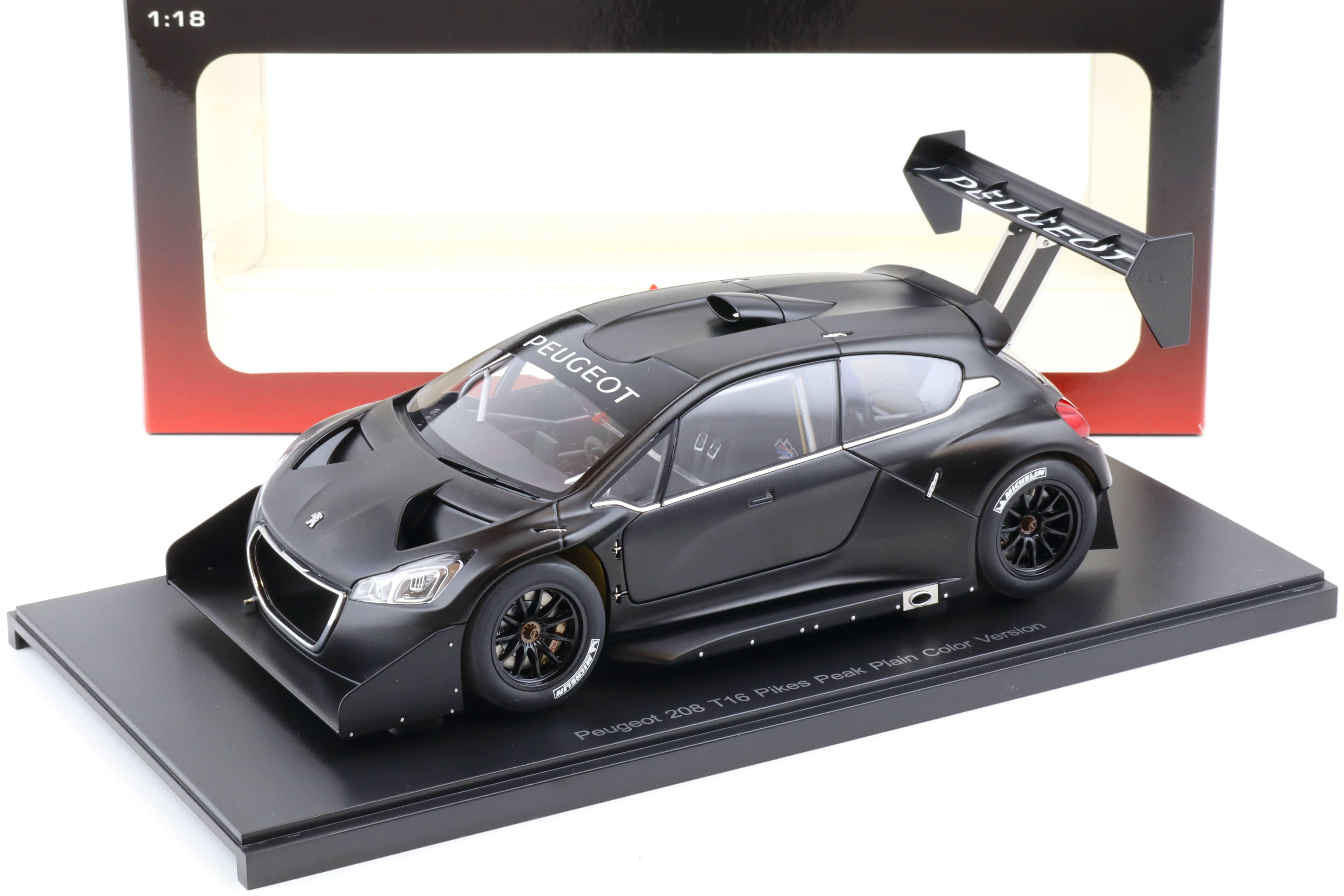 1:18 AUTOart Peugeot 208 T16 Pikes Peak Race Car 2013 Plain Color Version black