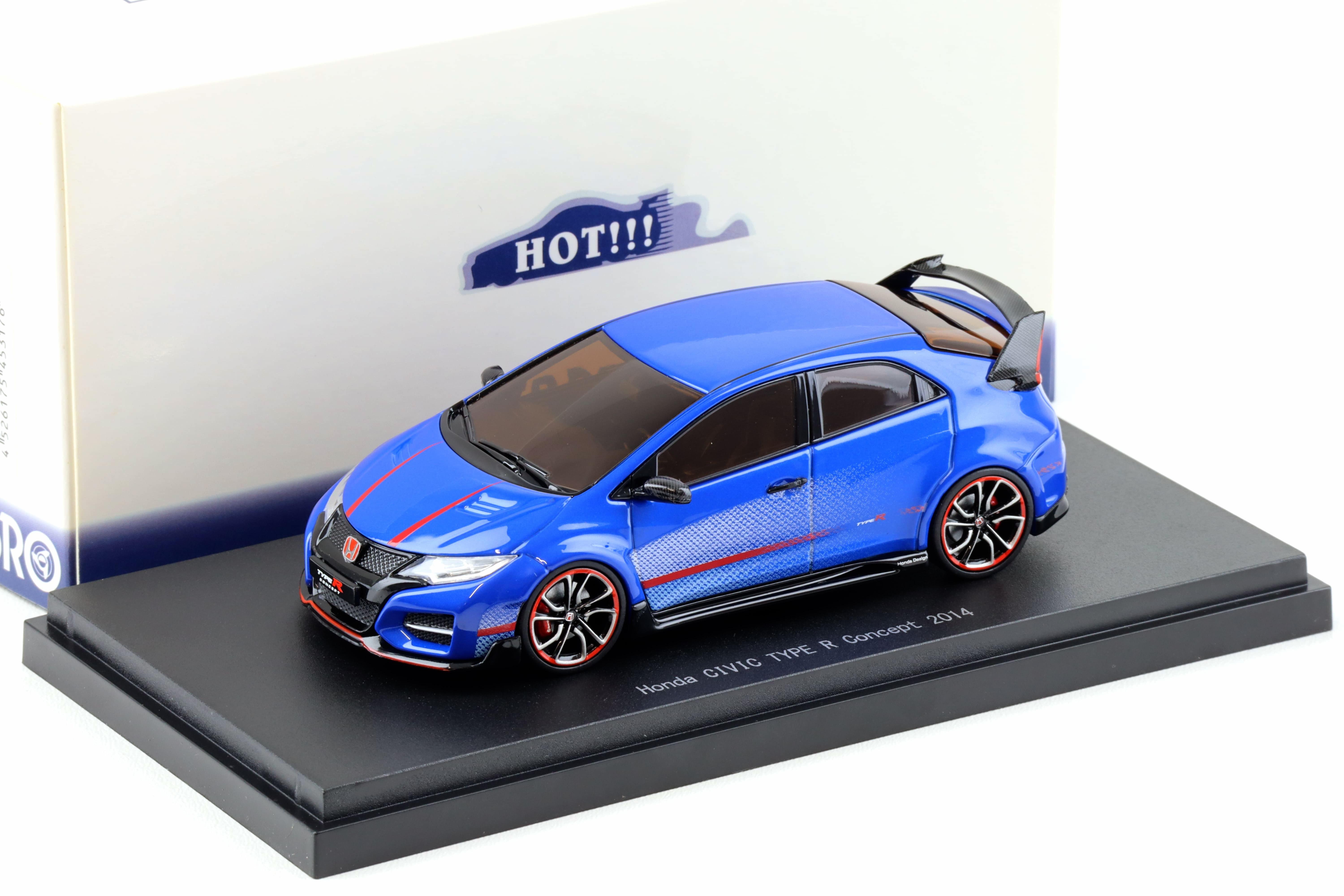 1:43 Ebbro Honda Civic Type R Concept 2014 blue