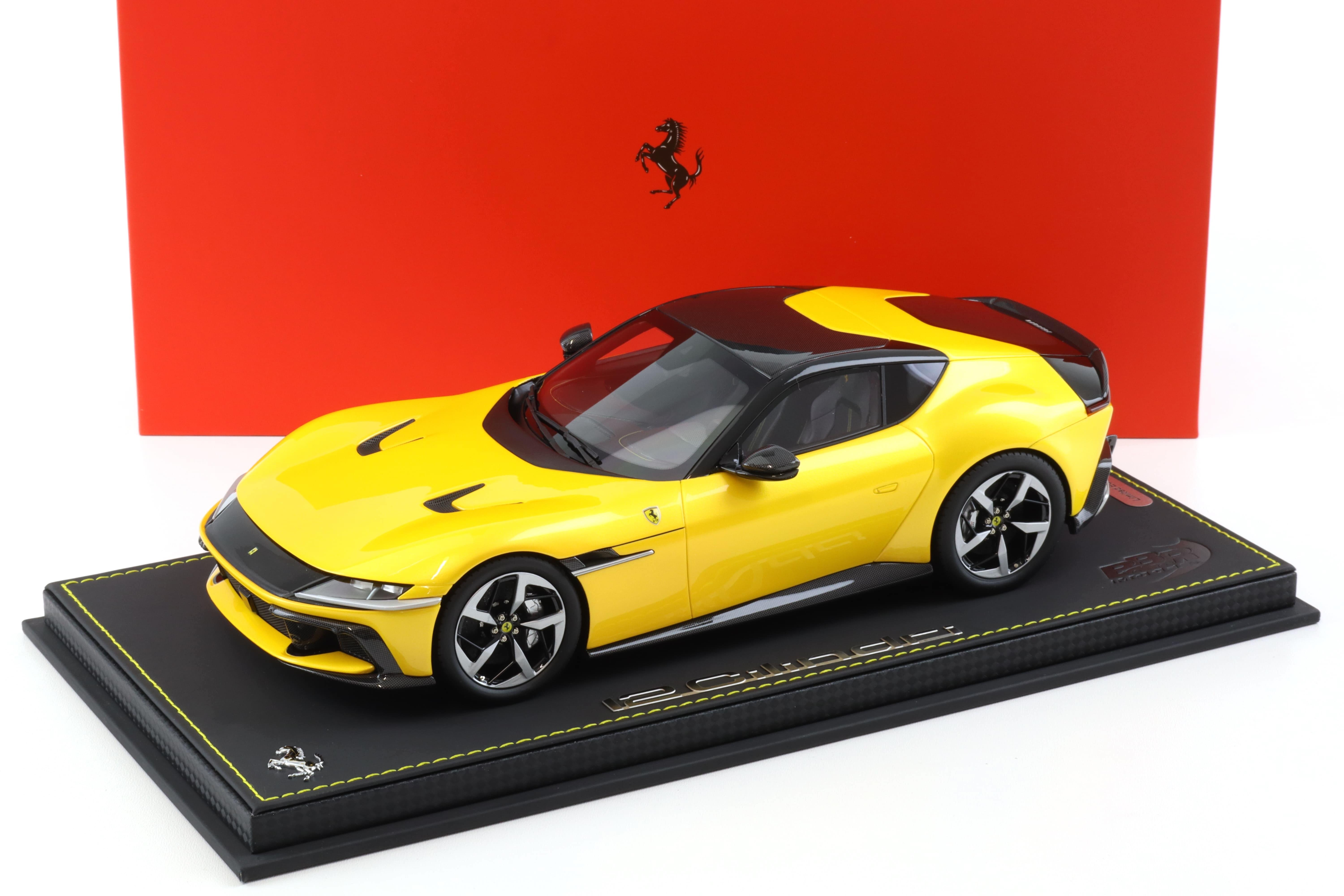 1:18 BBR Ferrari 12 Cilindri Giallo Tristrato with Showcase - Limited 12 pcs.