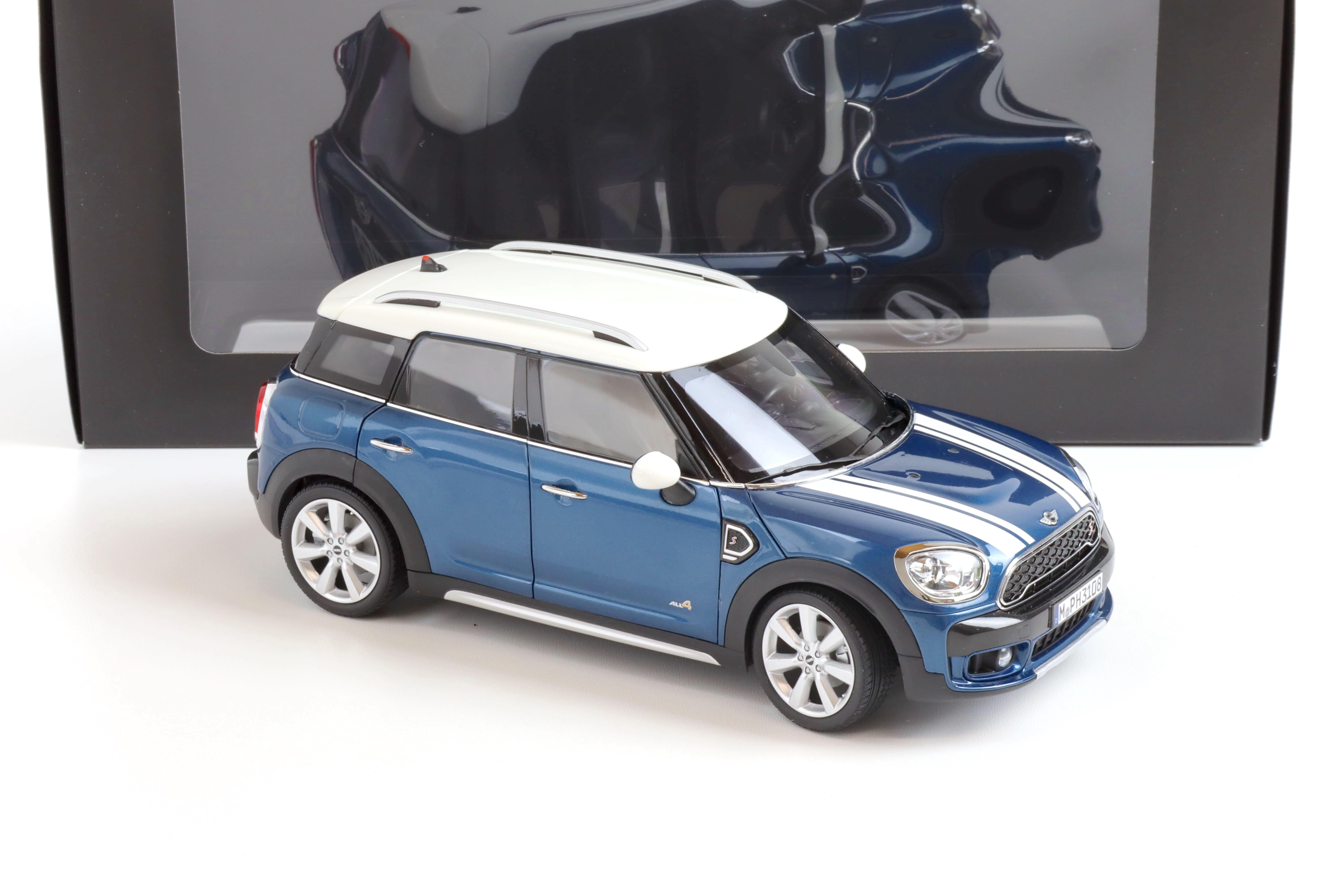 1:18 Kyosho Mini Cooper S Countryman F60 Island blue/ white DEALER VERSION