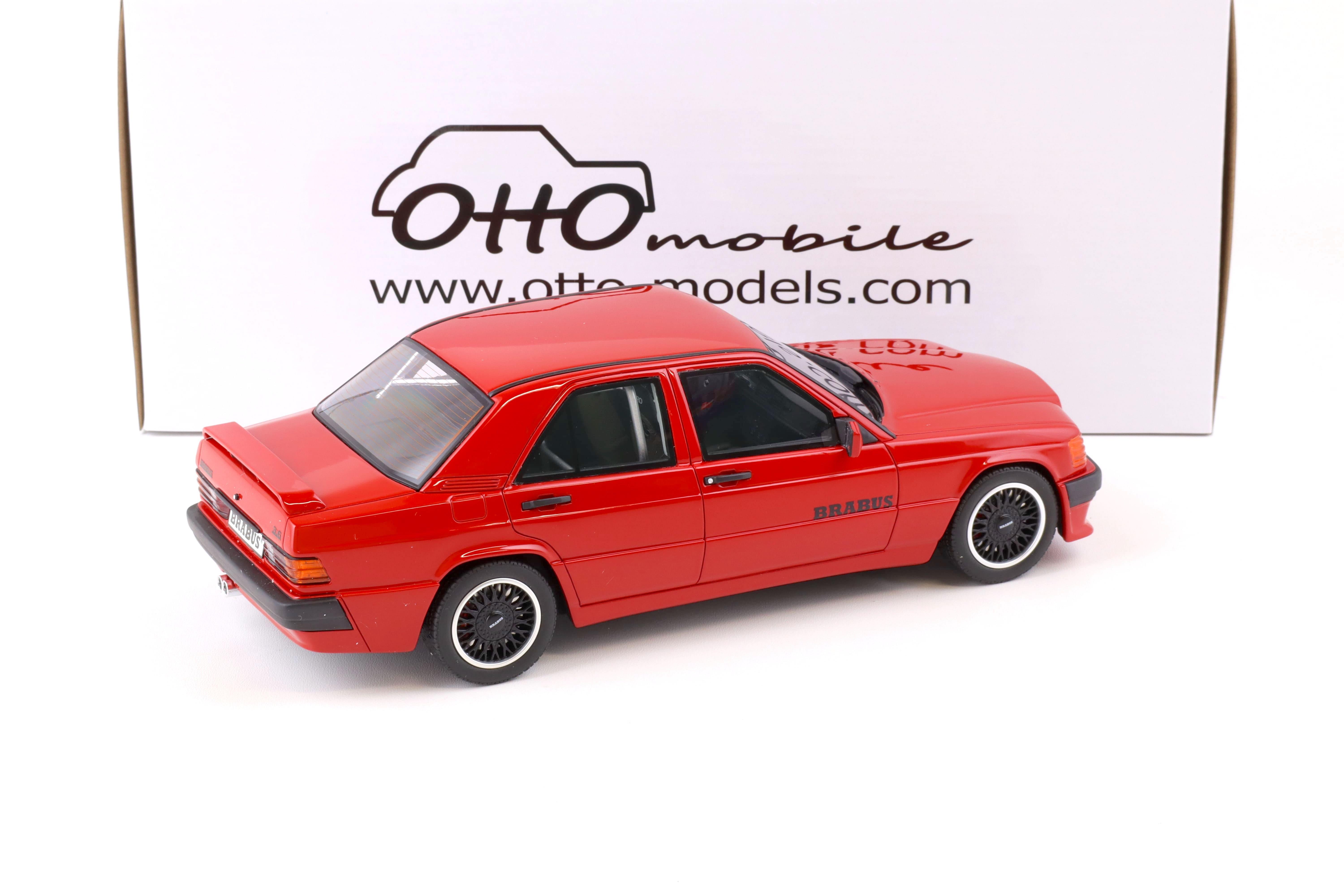 1:18 OTTO mobile OT674 Brabus Mercedes 190E 3.6S W201 red 1989