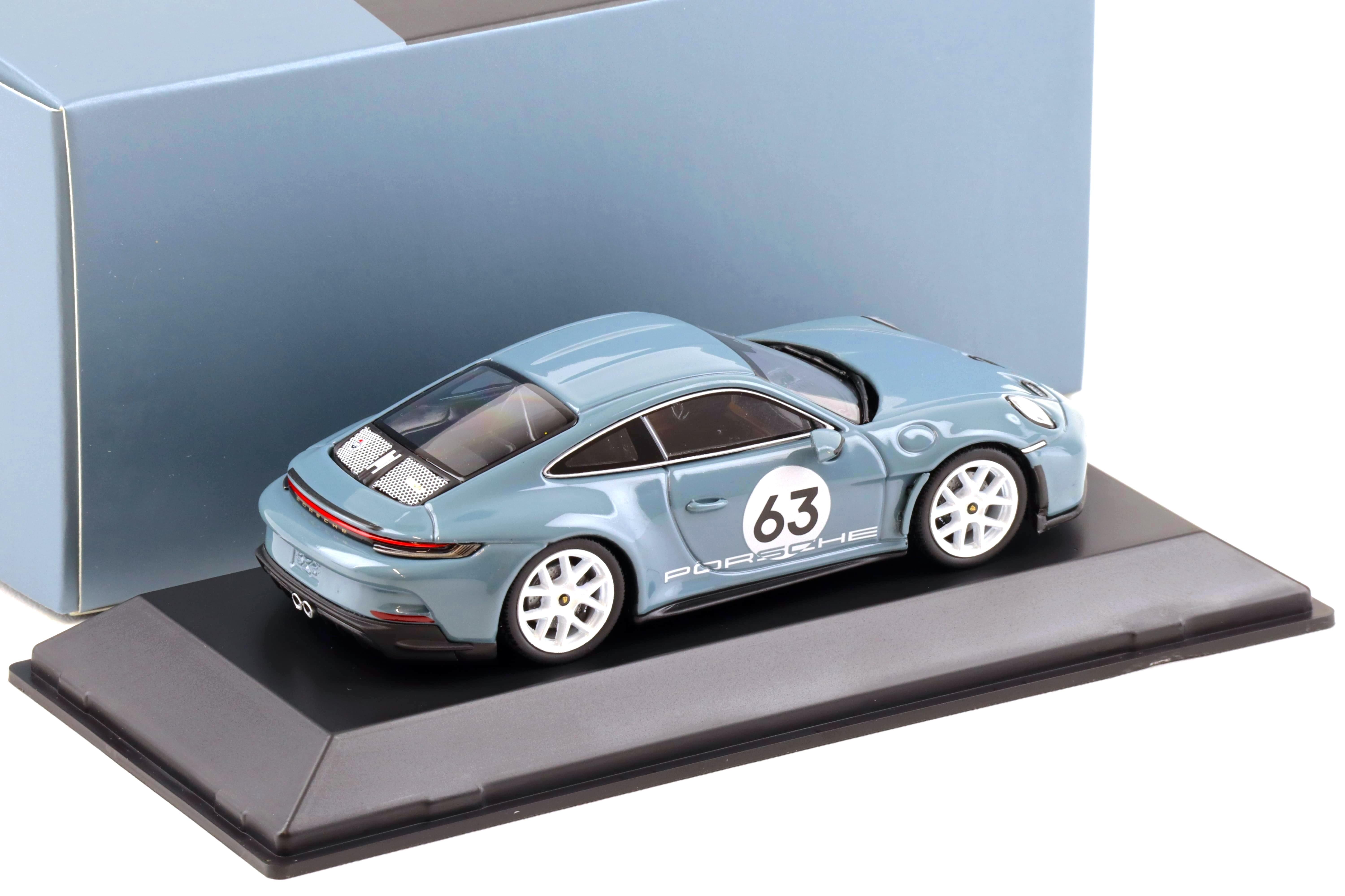 1:43 Spark Porsche 911 992 S/T Coupe Shoreblue #63 WAP DEALER