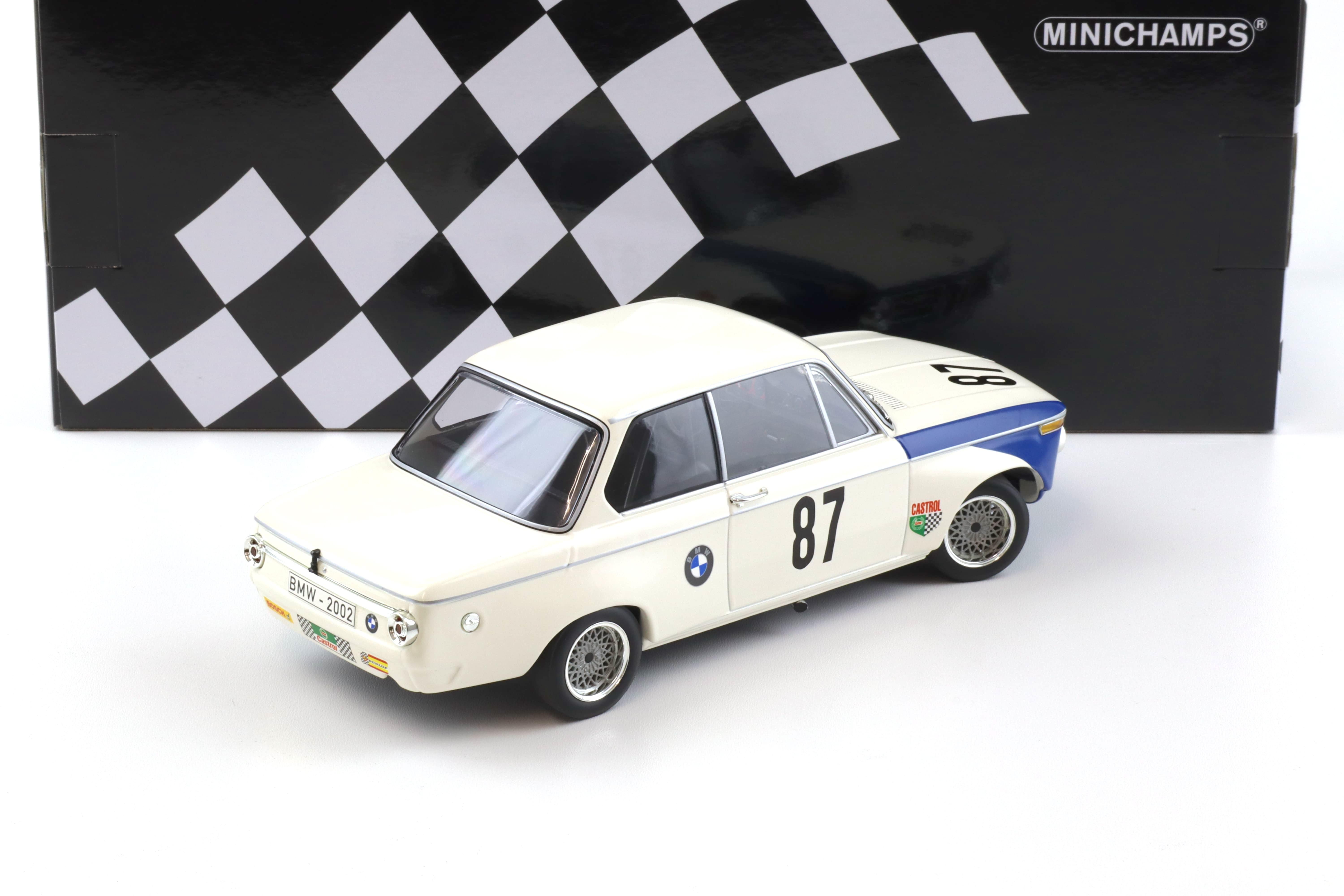 1:18 Minichamps BMW 2002 tiK Hubert Hahne GP Grand Prix Brno 1969 #87 white