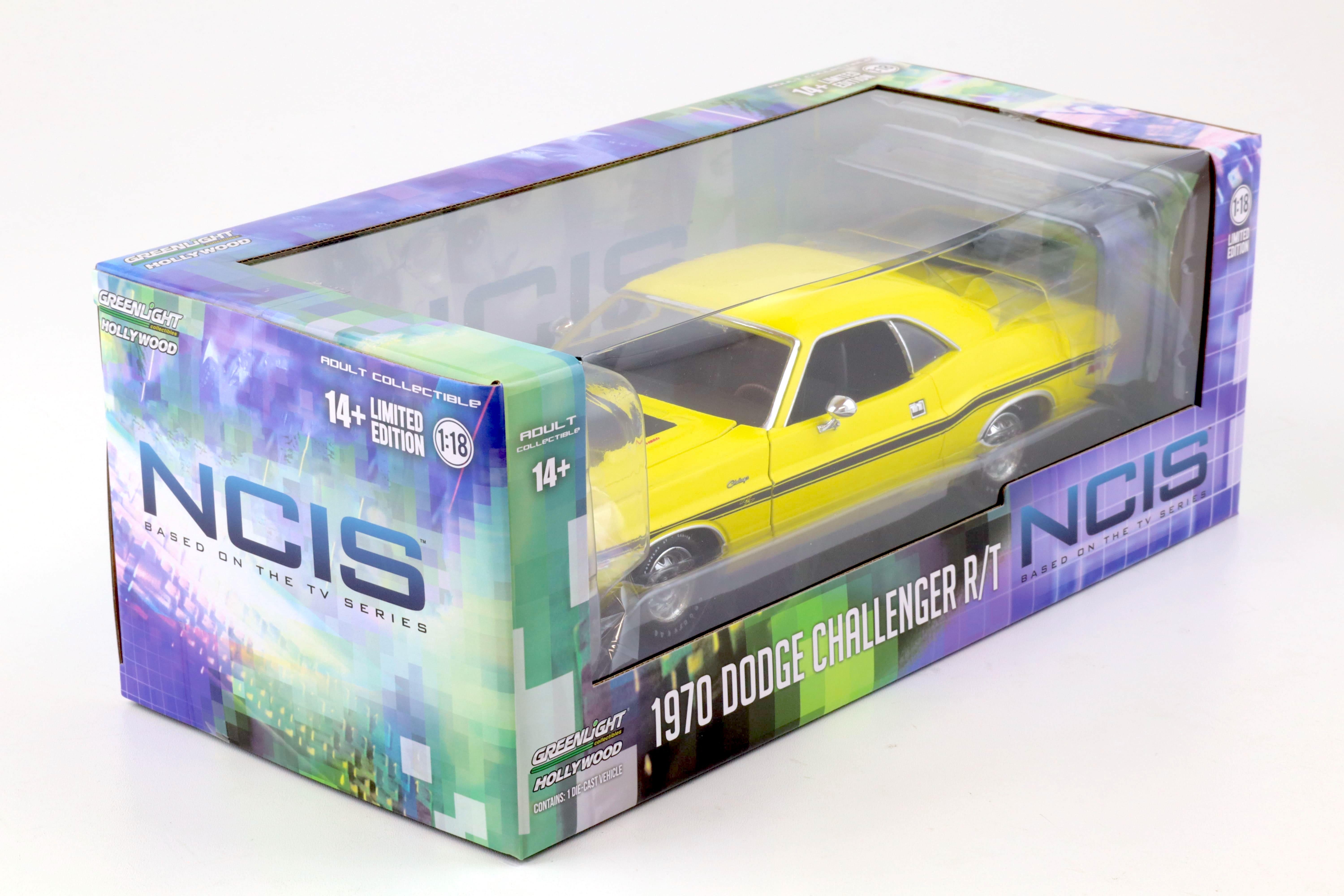 1:18 Greenlight 1970 Dodge Challenger R/T 426 Hemi Coupe yellow NCIS