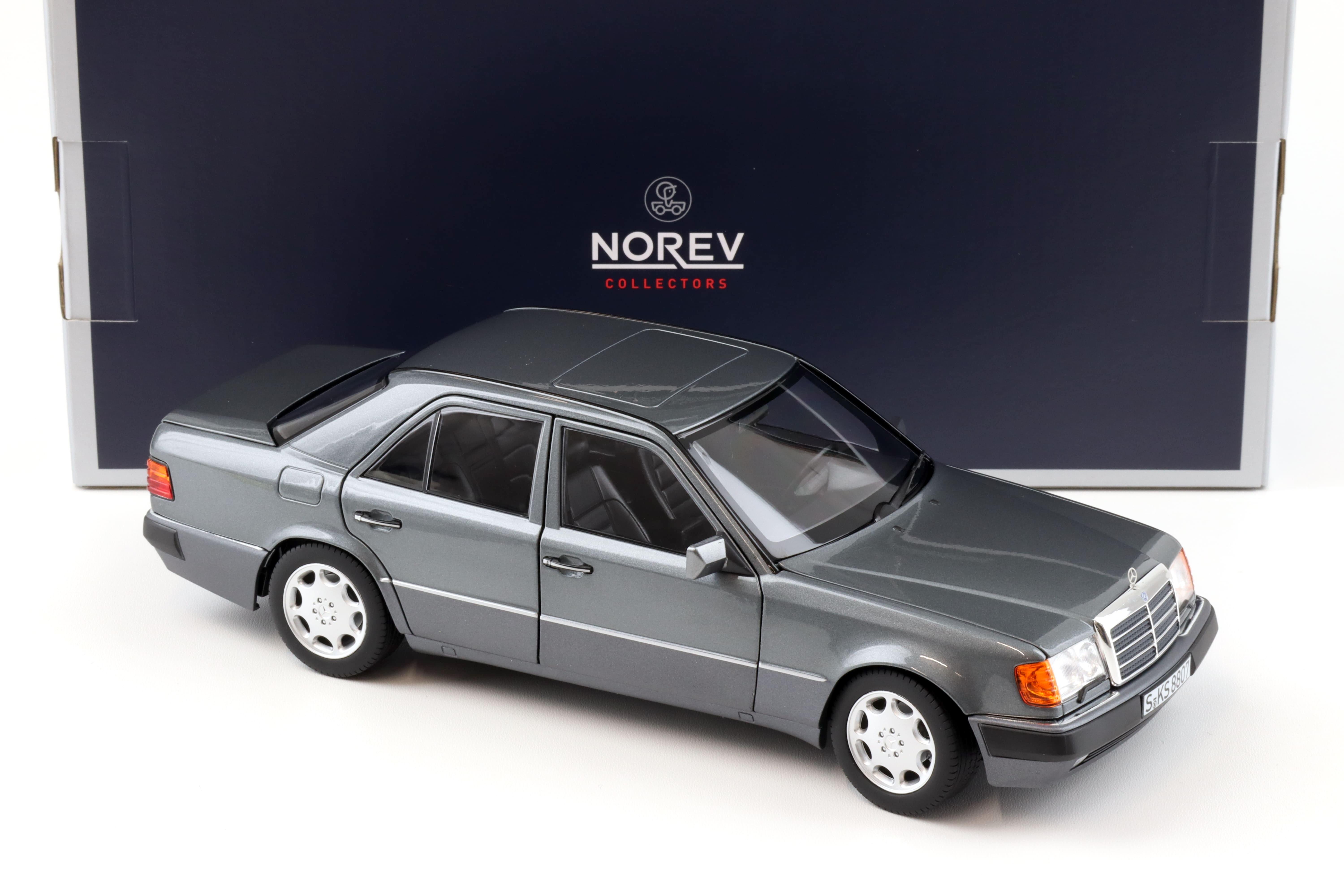 1:18 Norev Mercedes 500 E W124 5.0 V8 Limousine 1990 pearl grey metallic 183946