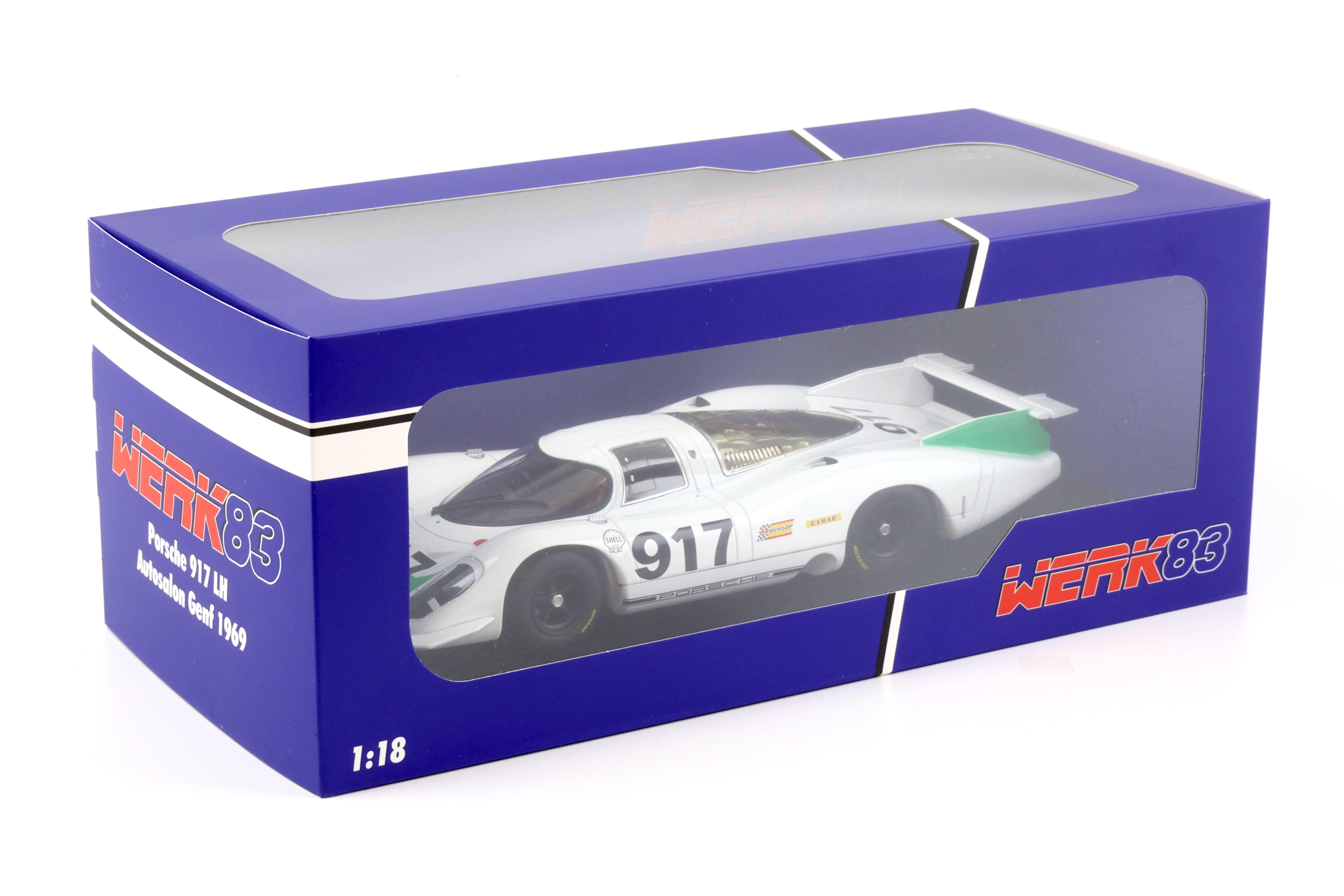 1:18 WERK83 Porsche 917 LH #917 Autosalon Genf 1969 white/ green