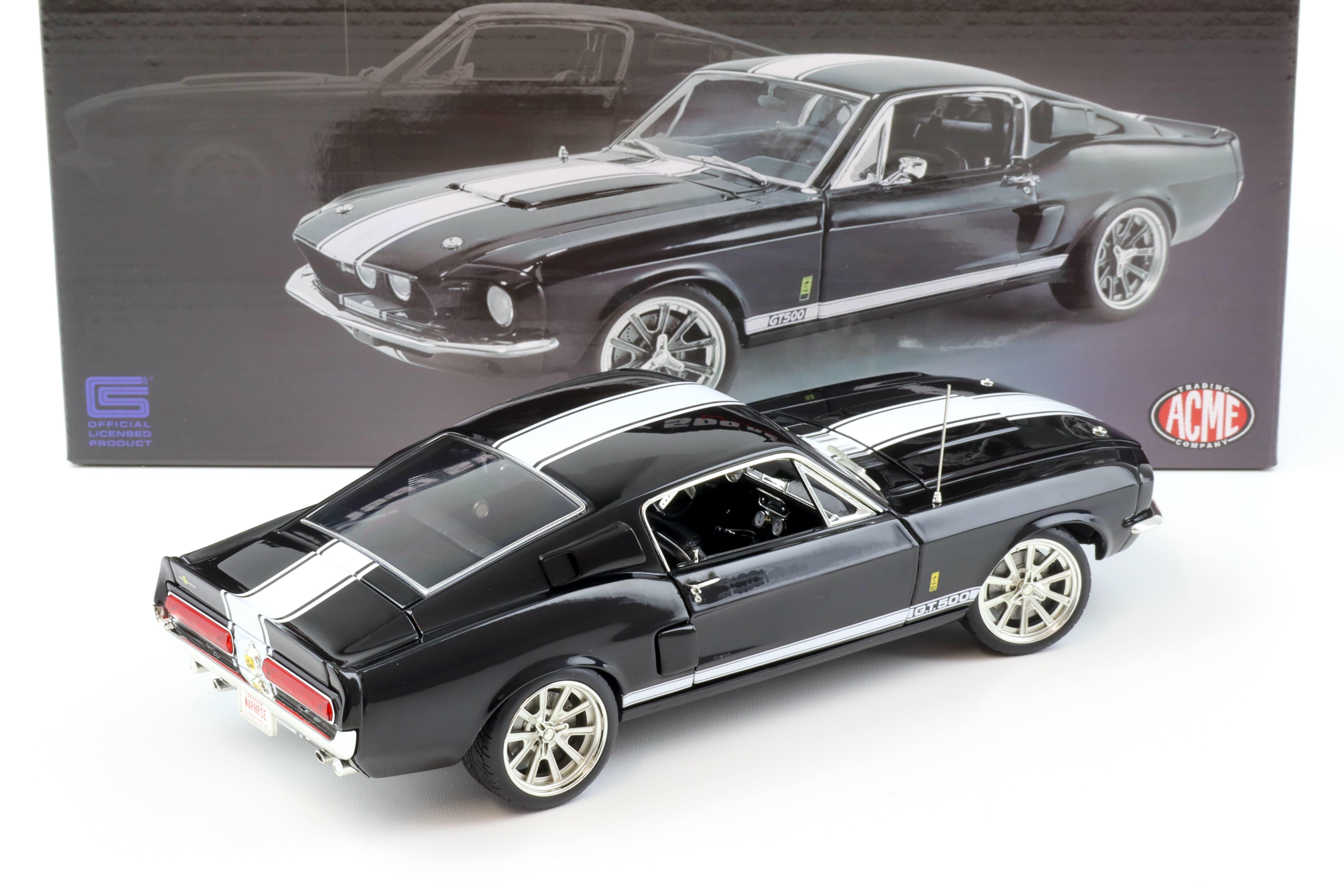 1:18 ACME 1967 Shelby GT 500 Restomod WAR HORSE black/ white stripes