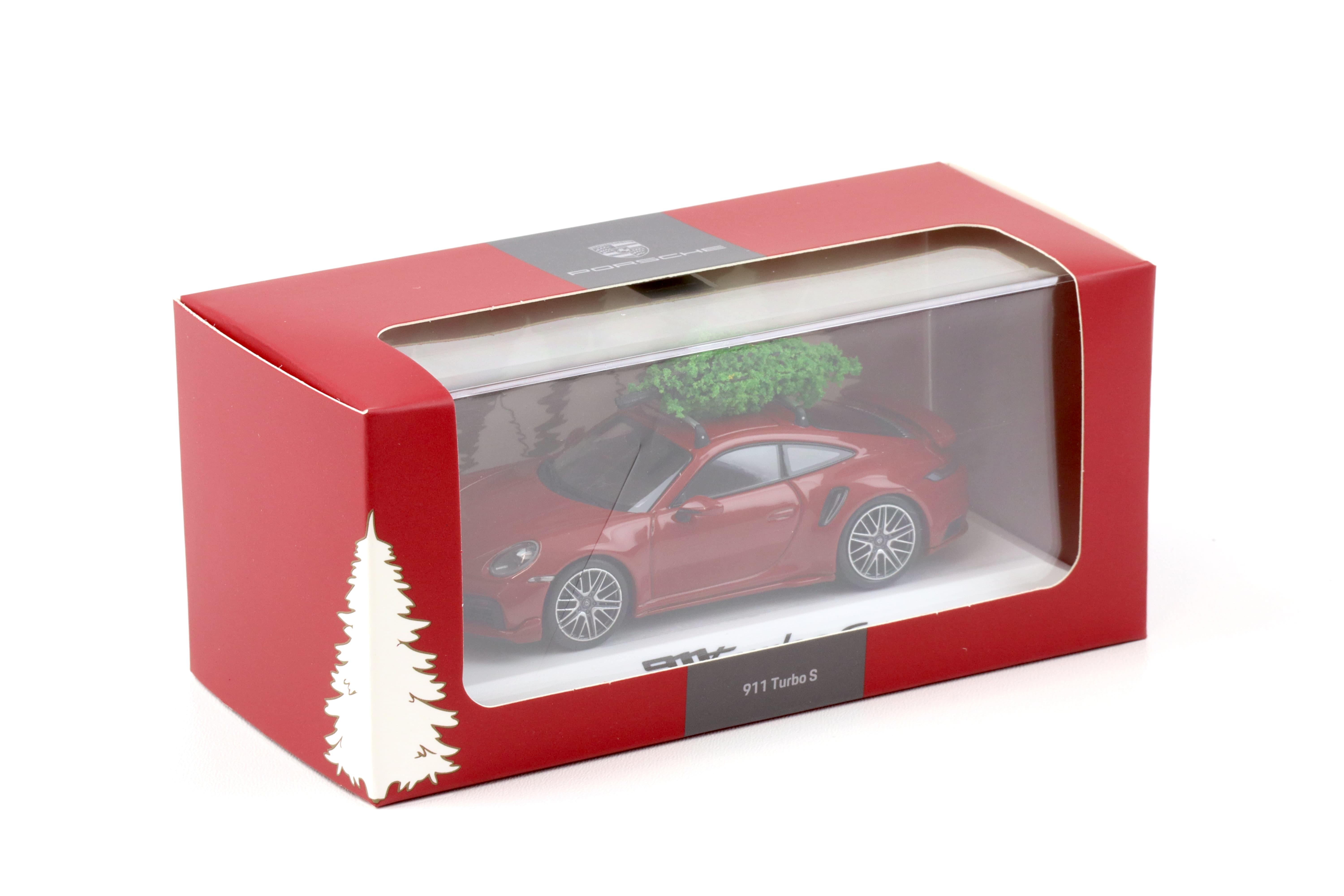 1:43 Minichamps Porsche 911 992 Turbo S Weihnachten 2024 Karmin red WAP DEALER