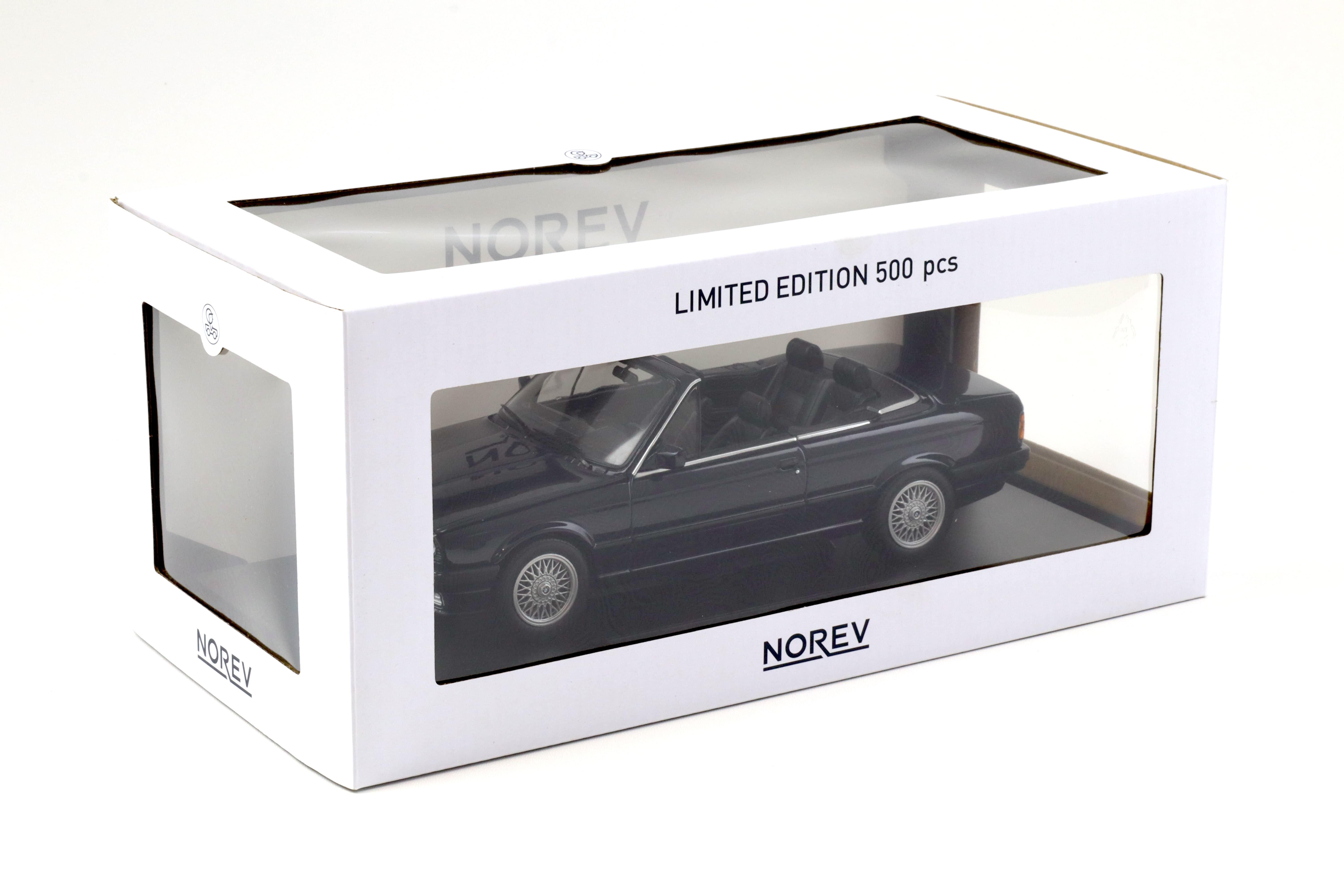 1:18 Norev BMW 325i Cabriolet E30 dark blue metallic 1991 - Limited 500 pcs.