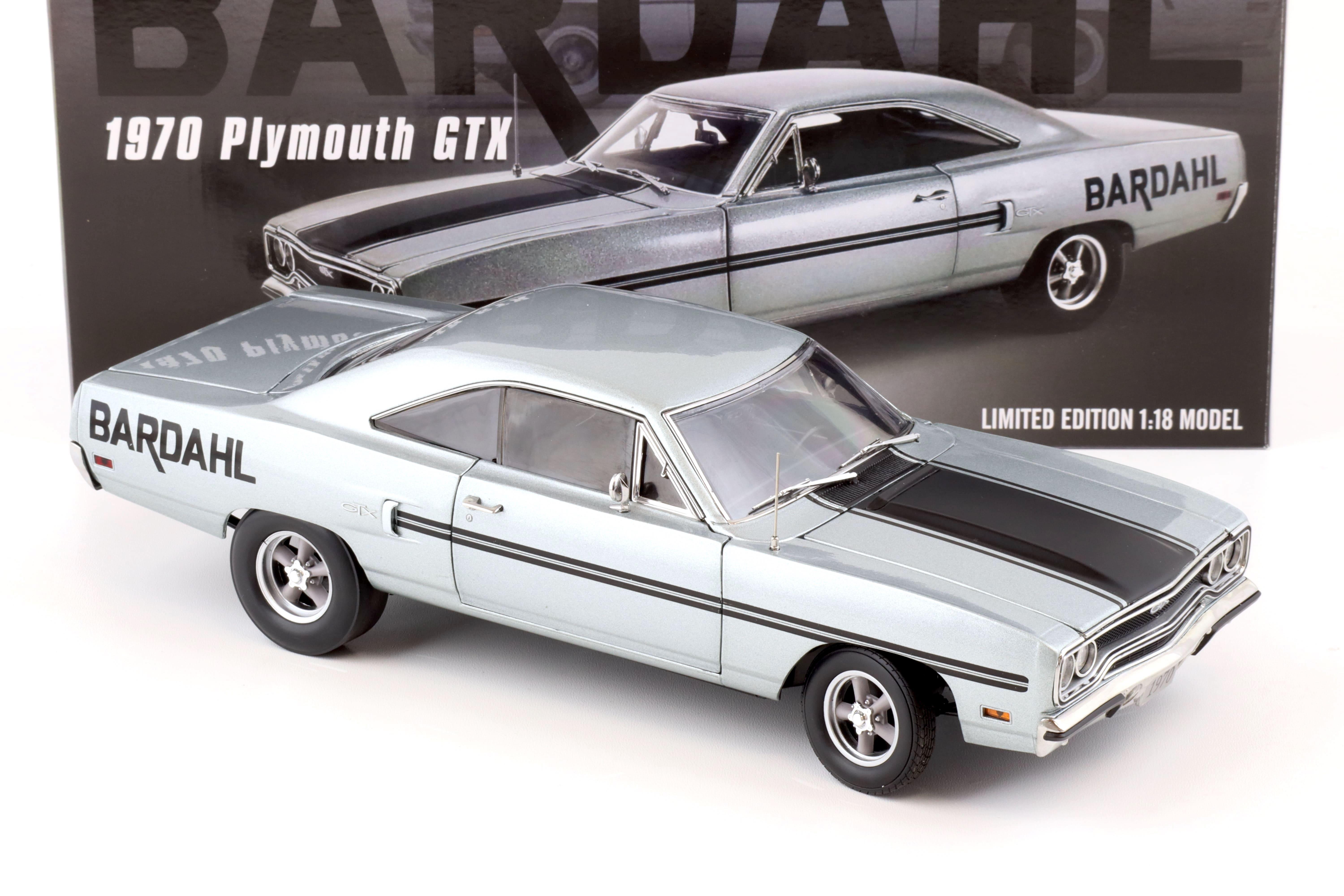 1:18 GMP 1970 Plymouth GTX Dart Car BARDAHL Al Young grey metallic