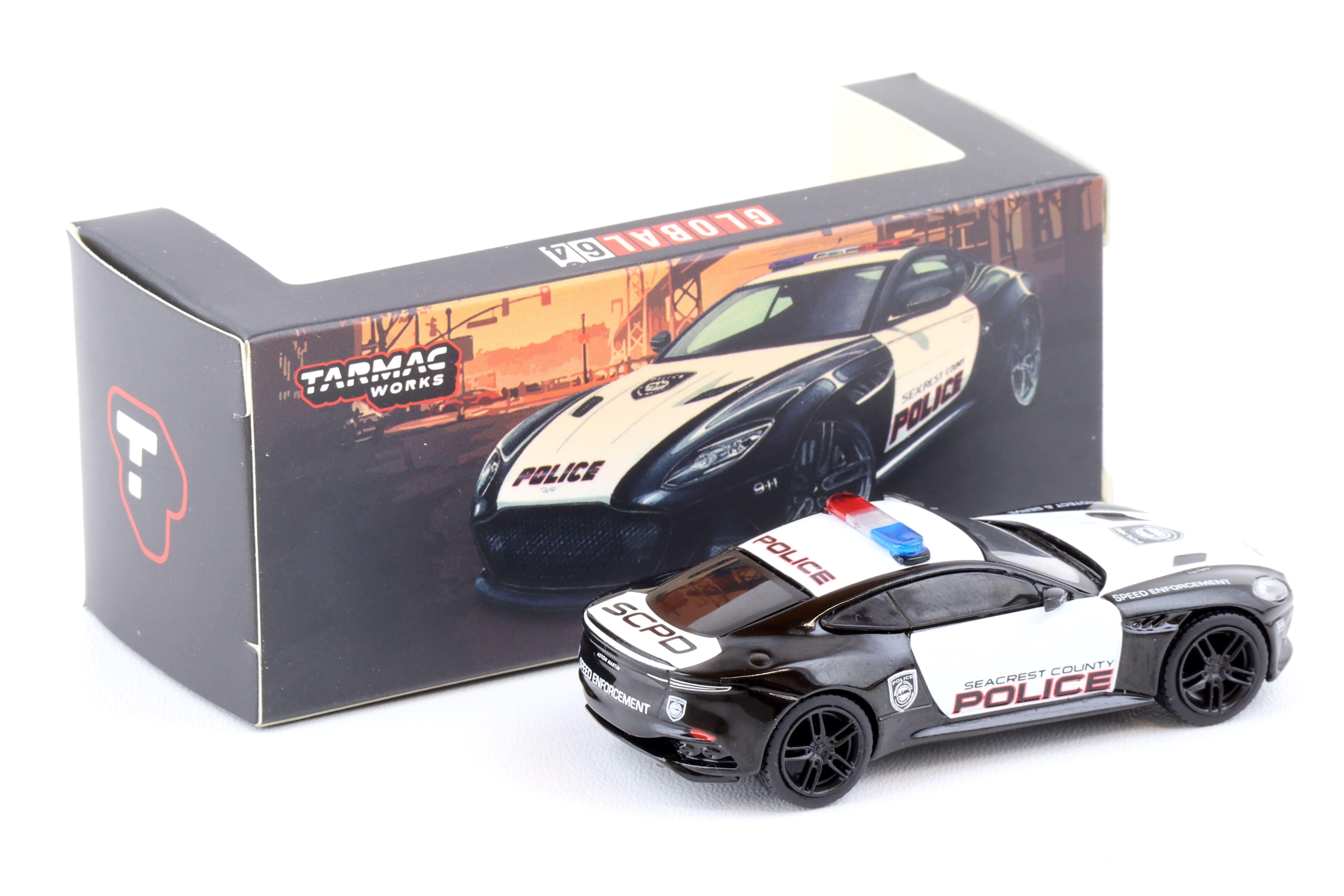 1:64 Tarmac Works Aston Martin DBS Superleggera Police Car black/ white