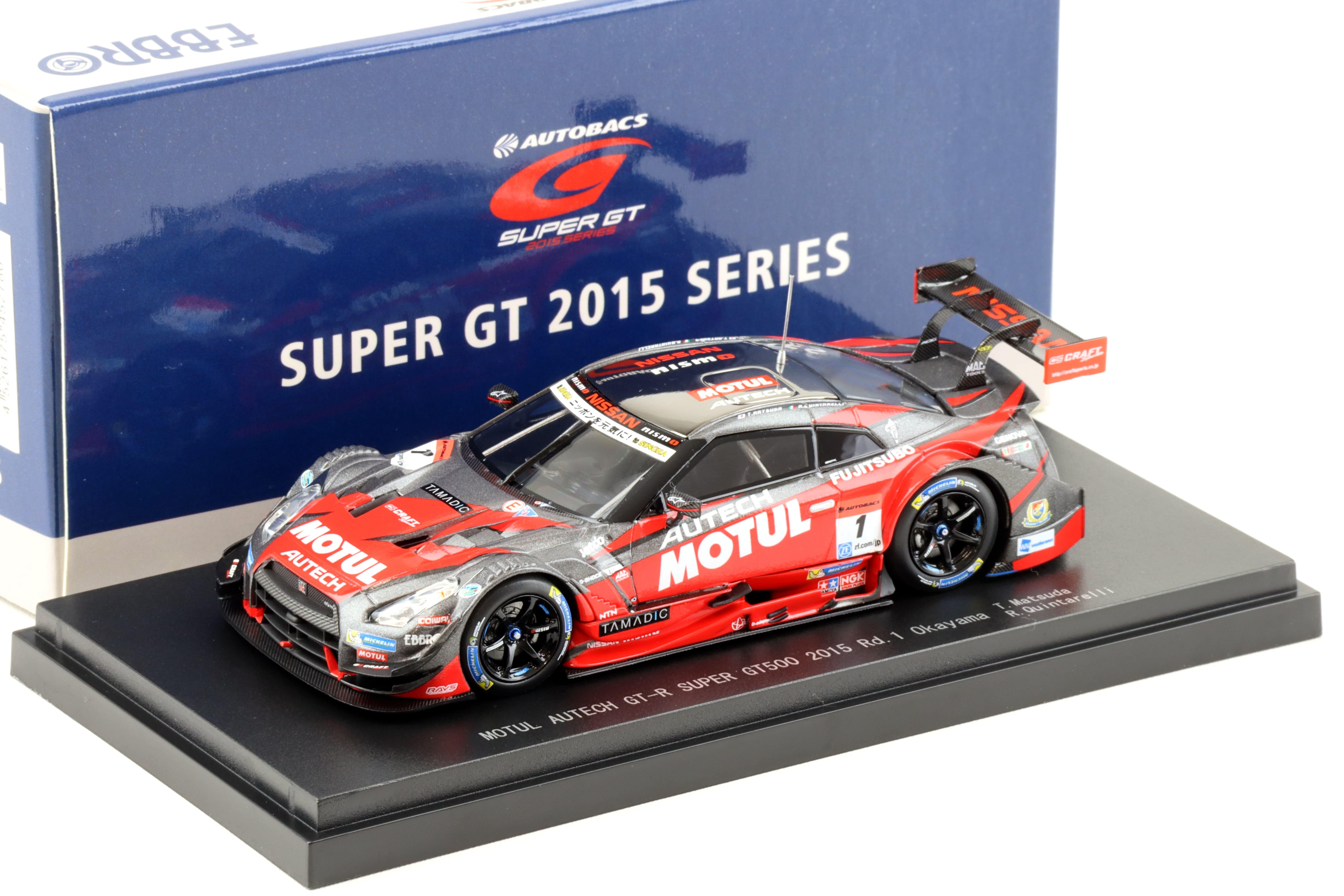 1:43 Ebbro Nissan GT-R Super GT500 Rd.1 Okayama 2015 MOTUL AUTECH #1