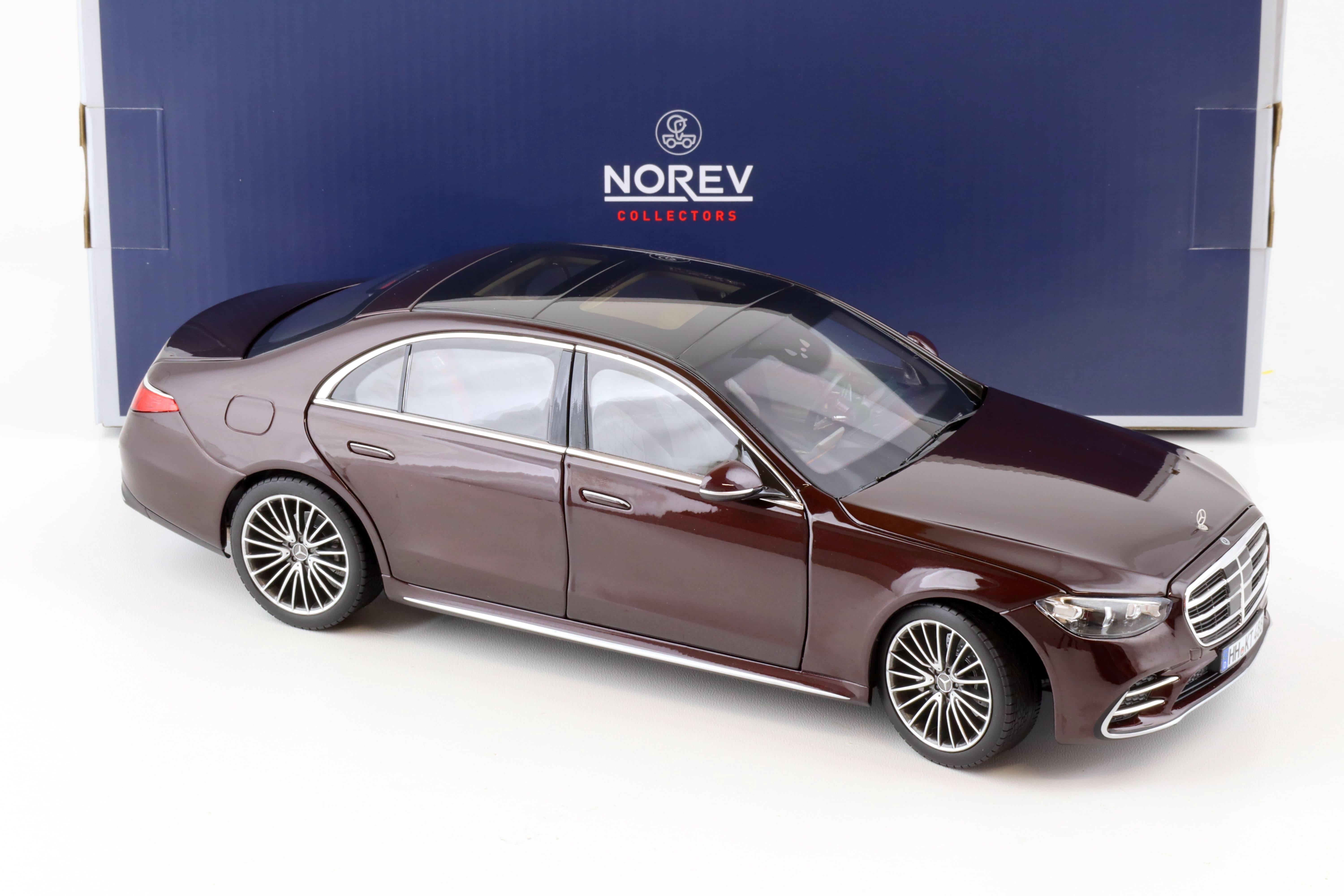 1:18 Norev Mercedes S-Klasse AMG-Line Limousine 2021 dark red metallic 183804