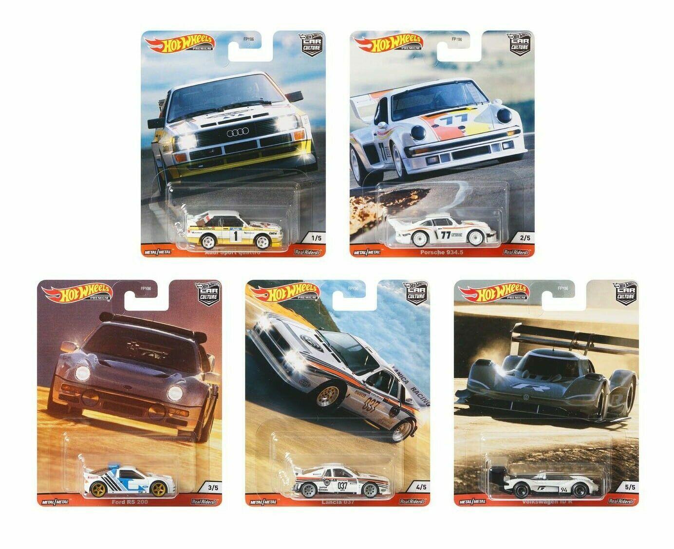 1:64 Hot Wheels Premium 2020 Thrill Climbers Pack 5 pcs. 979R Audi, Lancia, Porsche