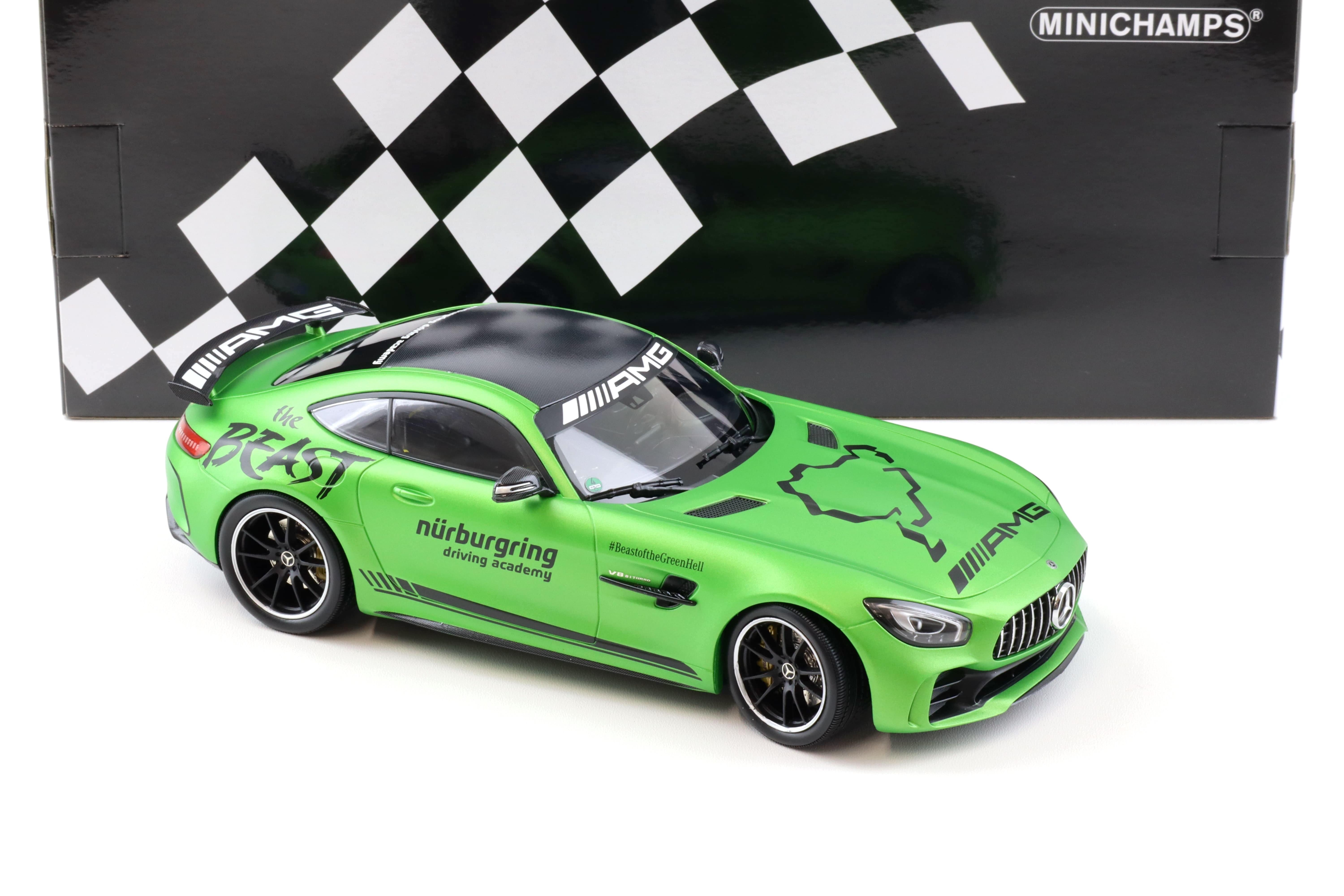 1:18 Minichamps Mercedes AMG GT-R 2017 RINGTAXI Nürburgring the Beast green