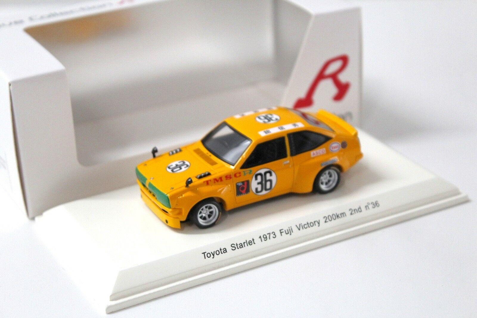 1:43 Spark Toyota Starlet 1973 Fuji Victory 200km #36 orange