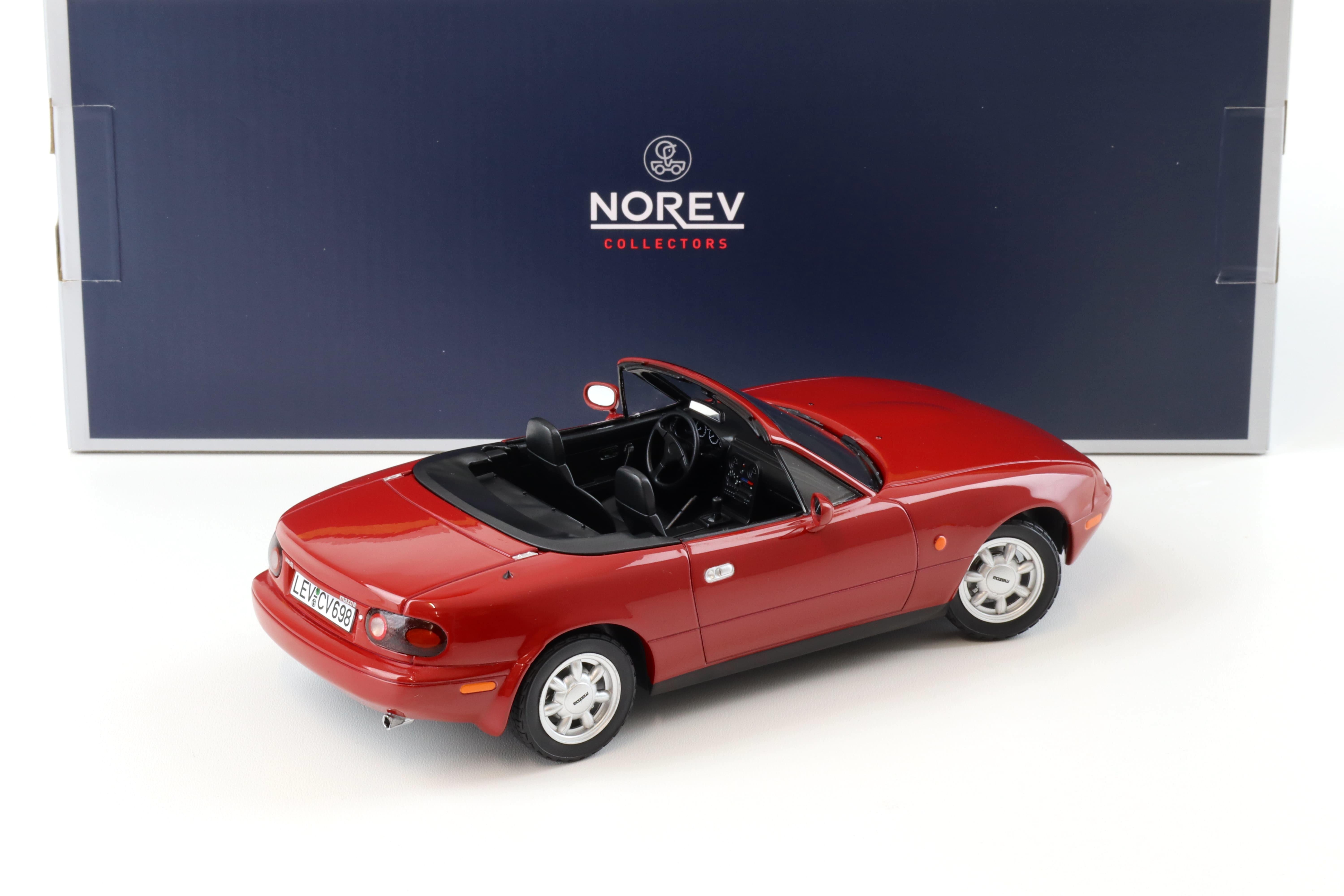 1:18 Norev Mazda MX-5 Roadster with Hardtop 1989 red 188020