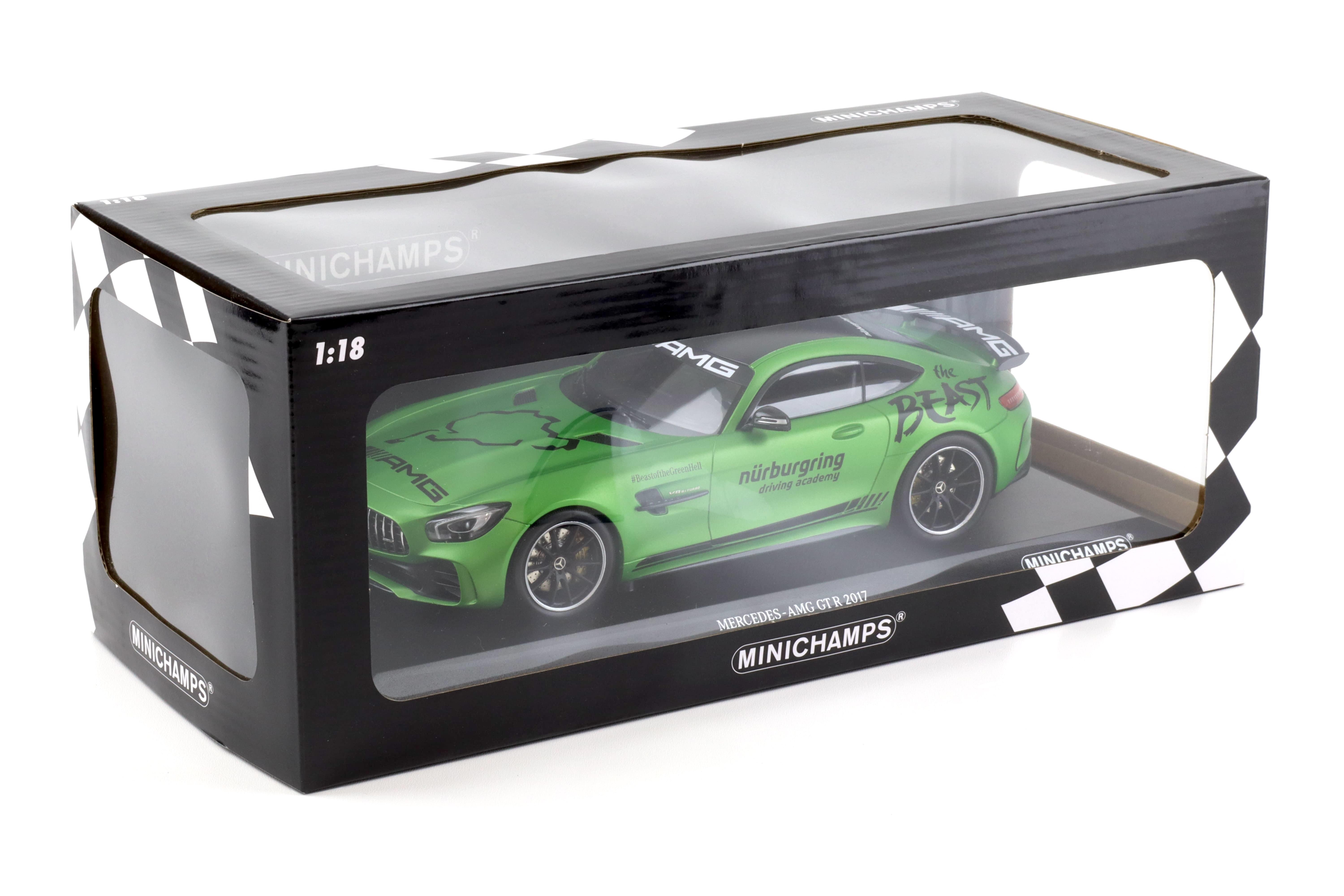 1:18 Minichamps Mercedes AMG GT-R 2017 RINGTAXI Nürburgring the Beast green