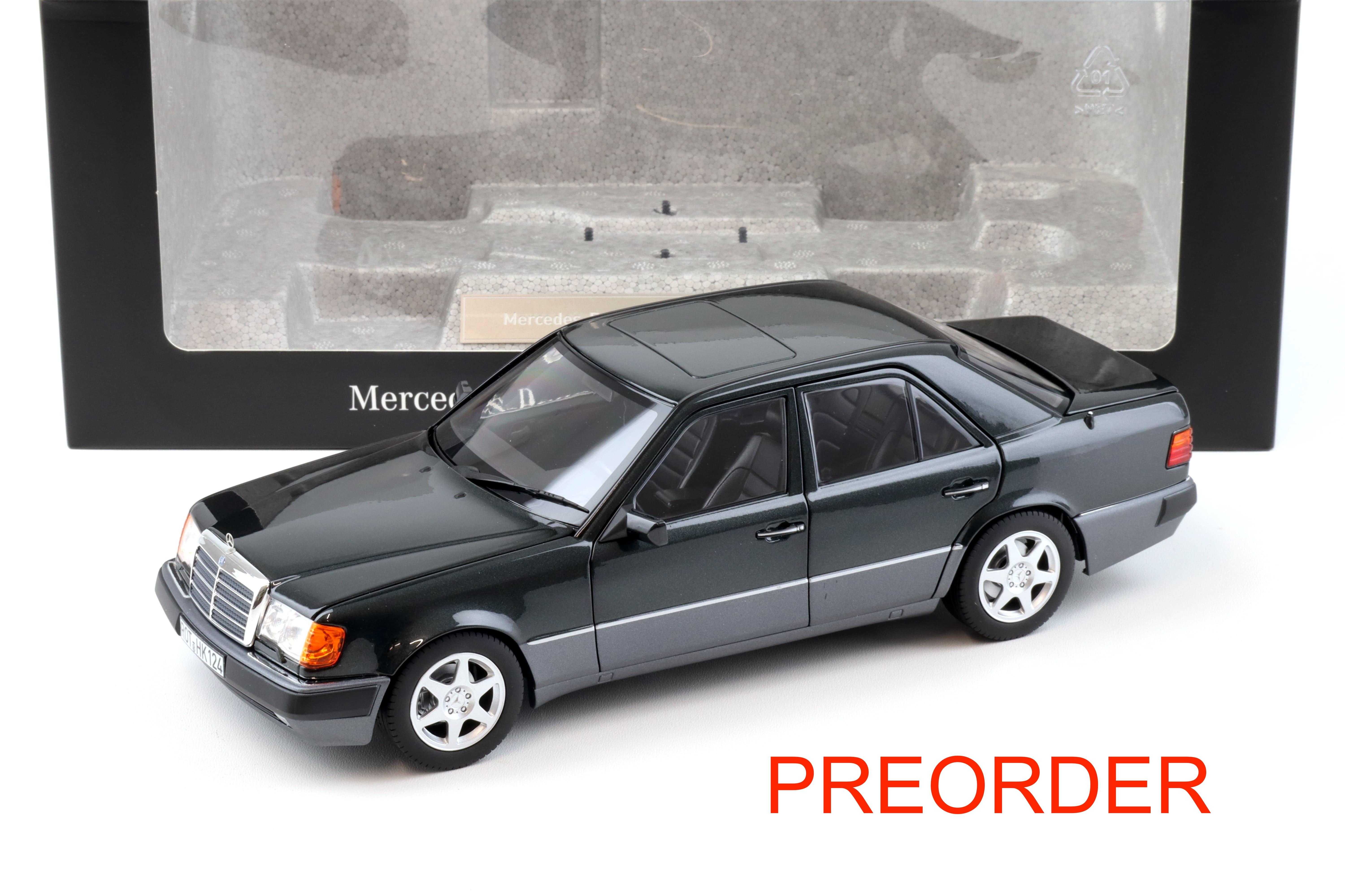 PREORDER: 1:18 Norev Mercedes 500 E W124 Limousine blue-black metallic DEALER VERSION