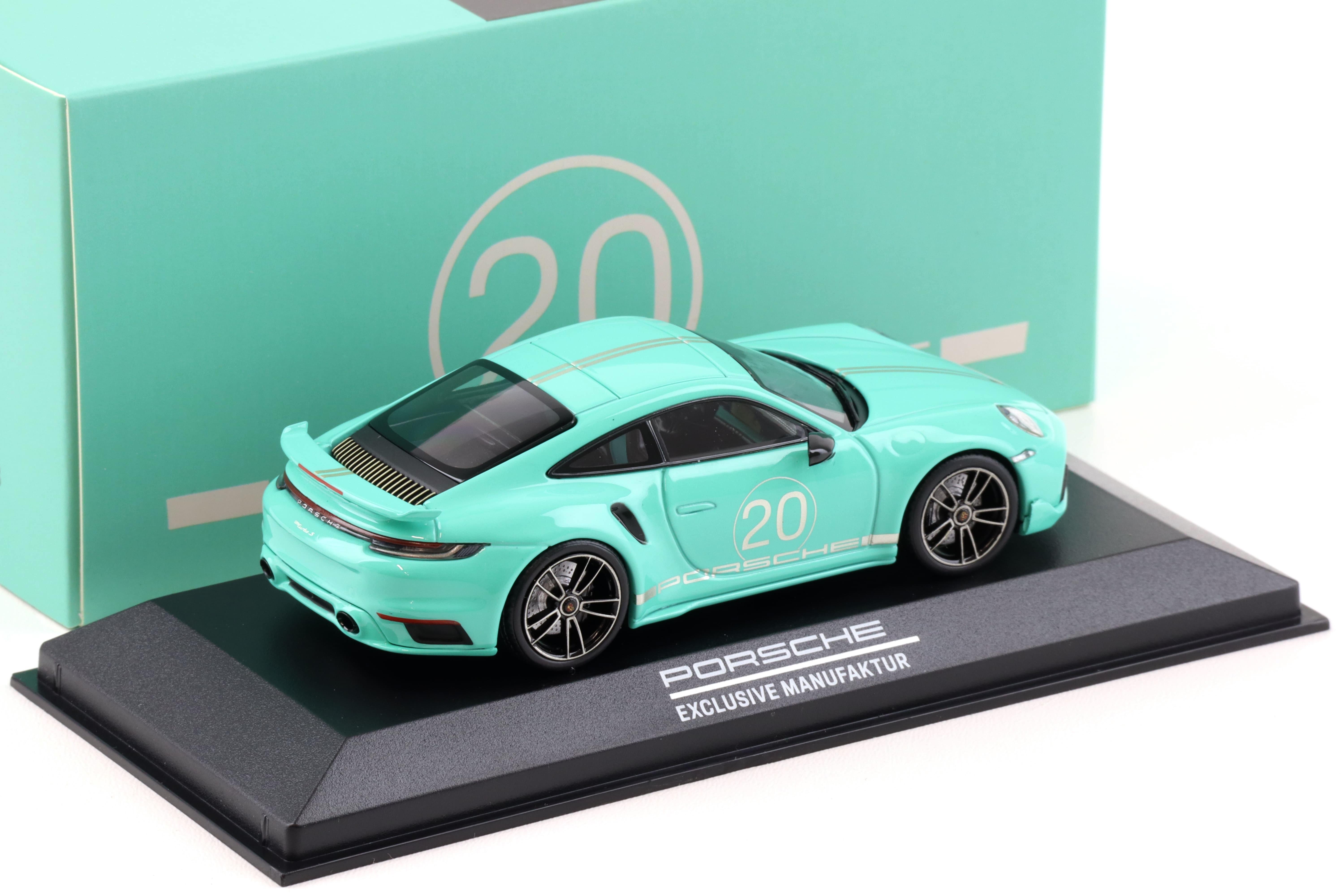 1:43 Minichamps Porsche 911 (992) Turbo S China 20th Anniversary mint green WAP DEALER