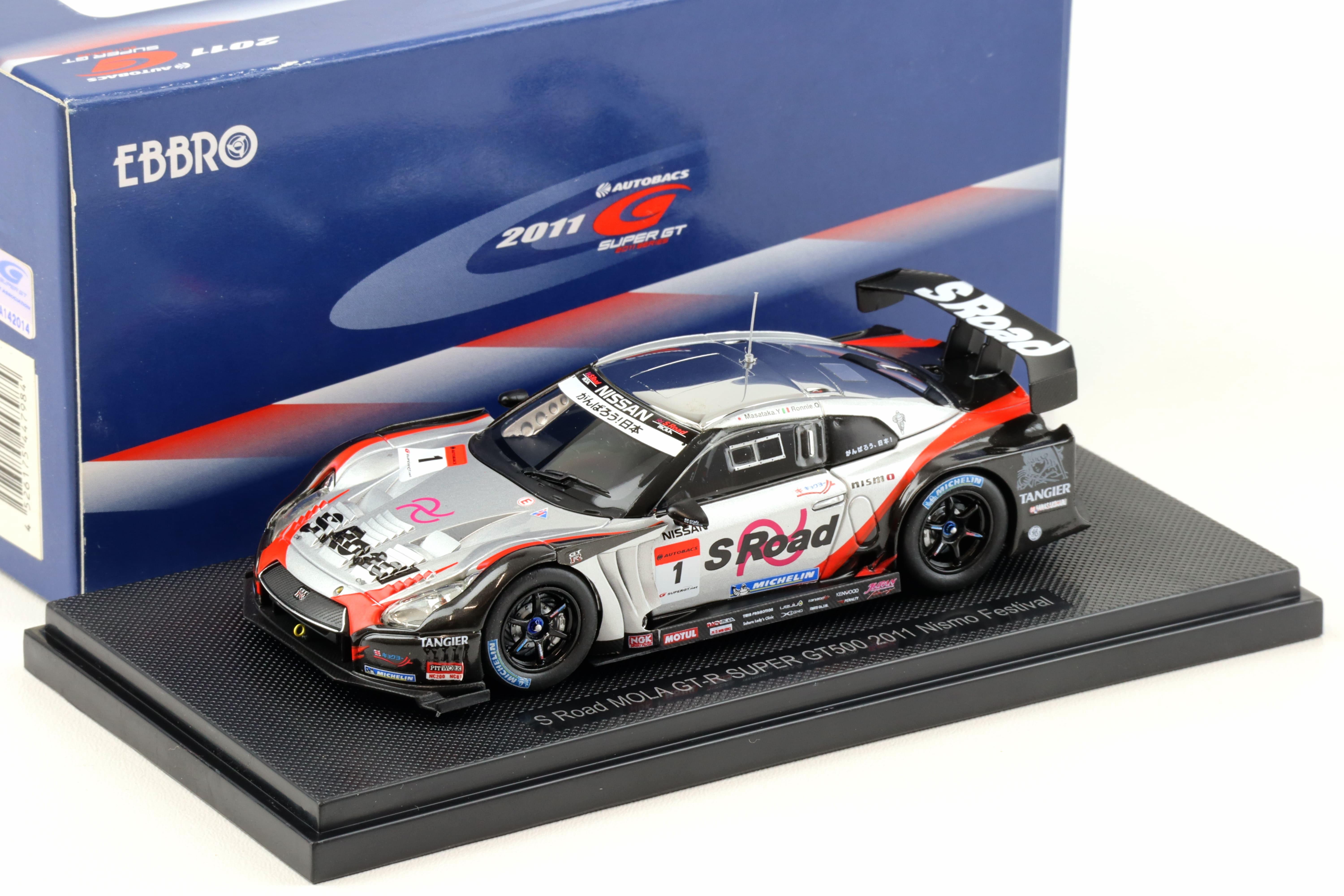 1:43 Ebbro Nissan GT-R Super GT500 S Road MOLA GT-R Nismo Festival 2011 #1