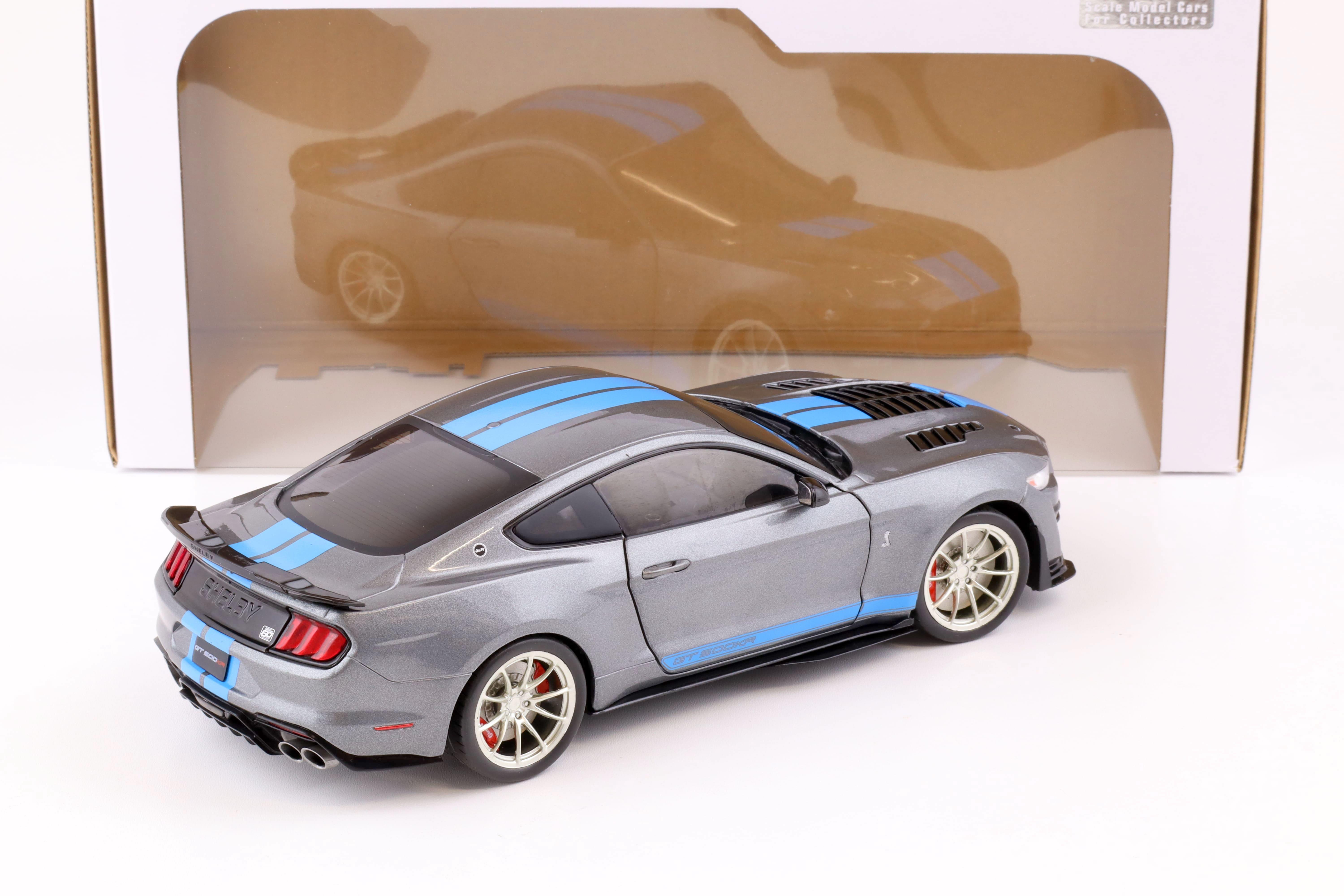 1:18 Solido Ford Mustang Shelby GT500-KR Coupe grey metallic/ blue stripes
