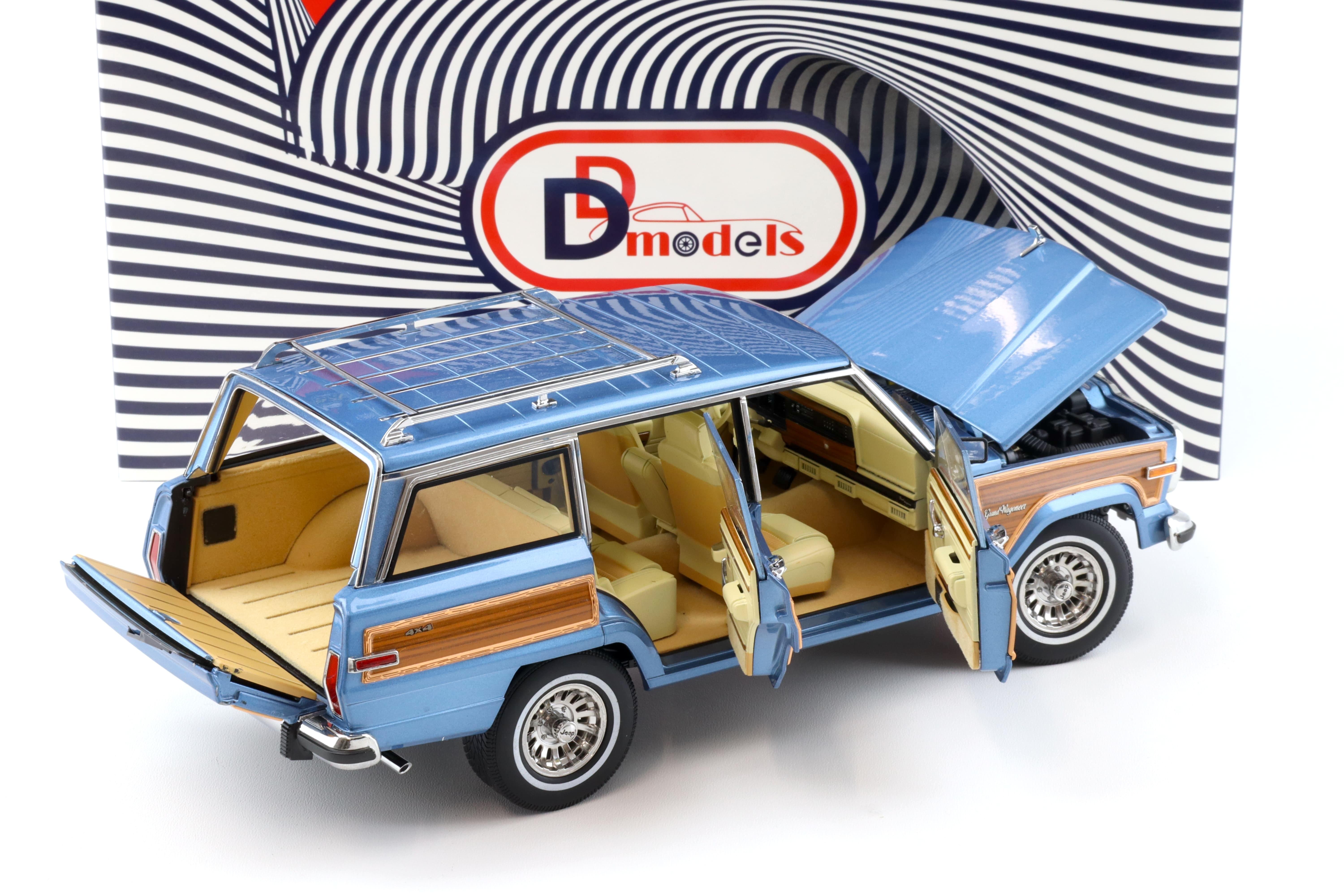 1:18 DD-Models Jeep Grand Wagoneer 1991 Spinnaker blue/ wood DO00101