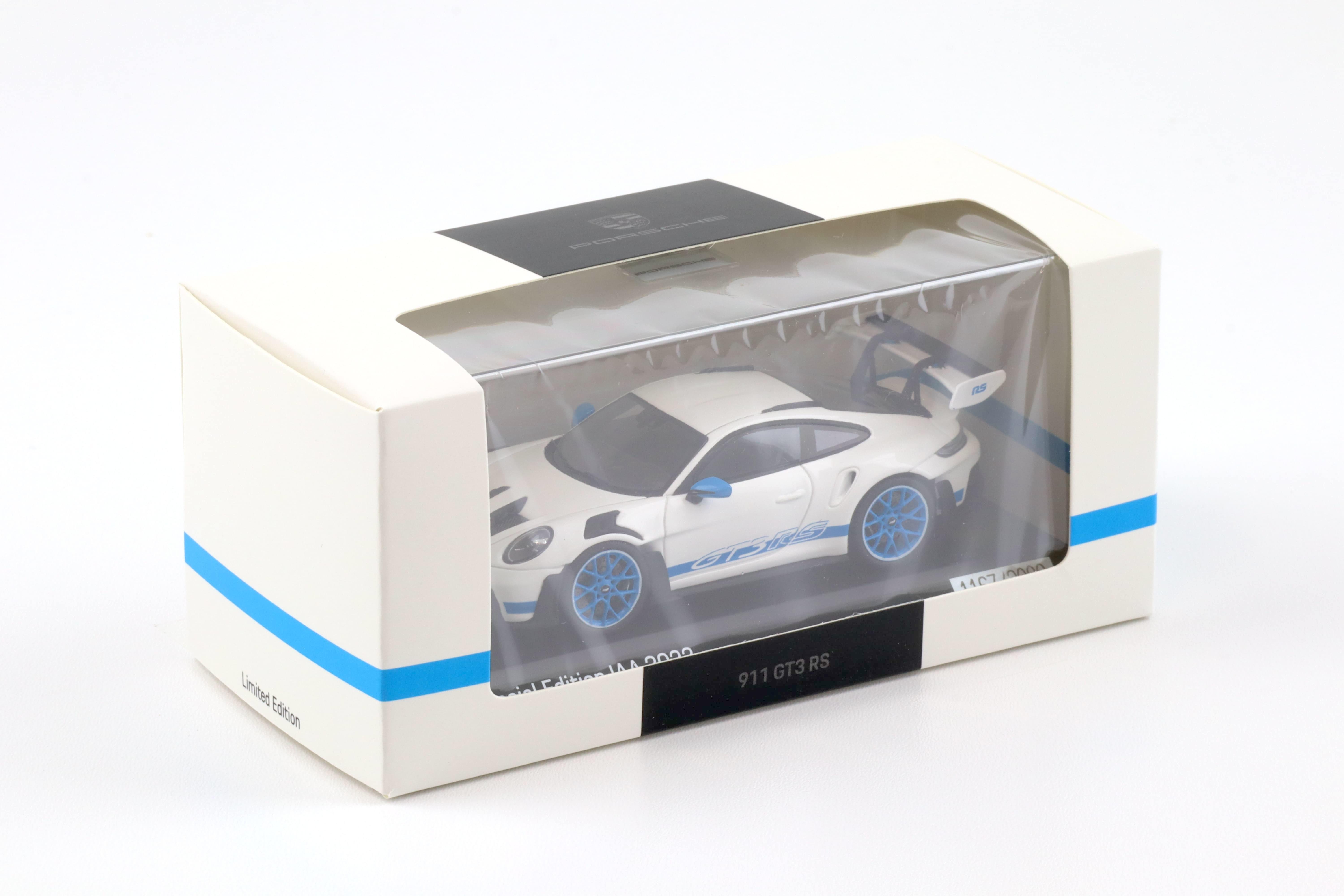 1:43 Spark Porsche 911 (992) GT3 RS IAA 2023 white/blue Limited WAP DEALER