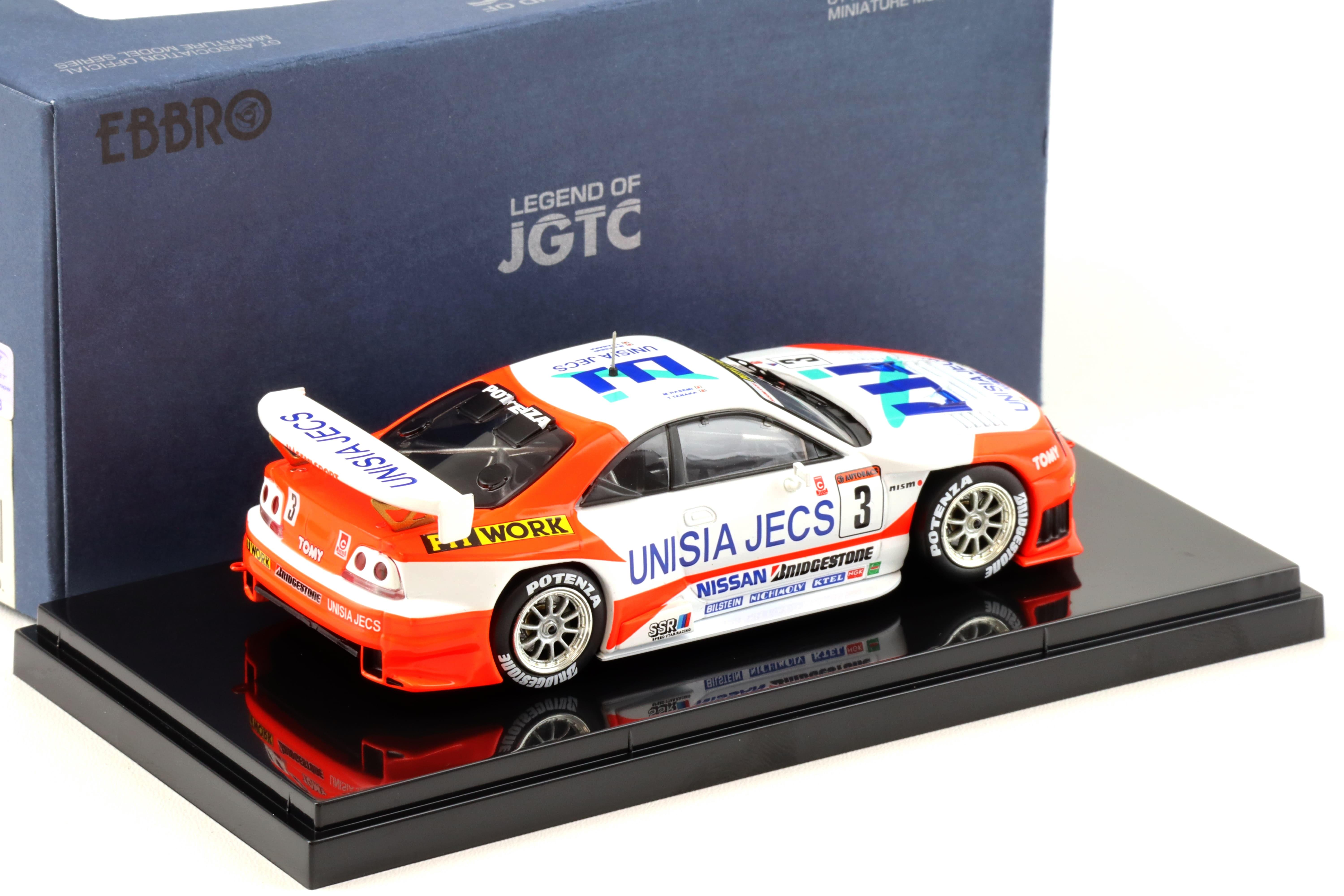 1:43 Ebbro Nissan Skyline R33 UNISIA JECS SKYLINE JGTC 1998 #3 white