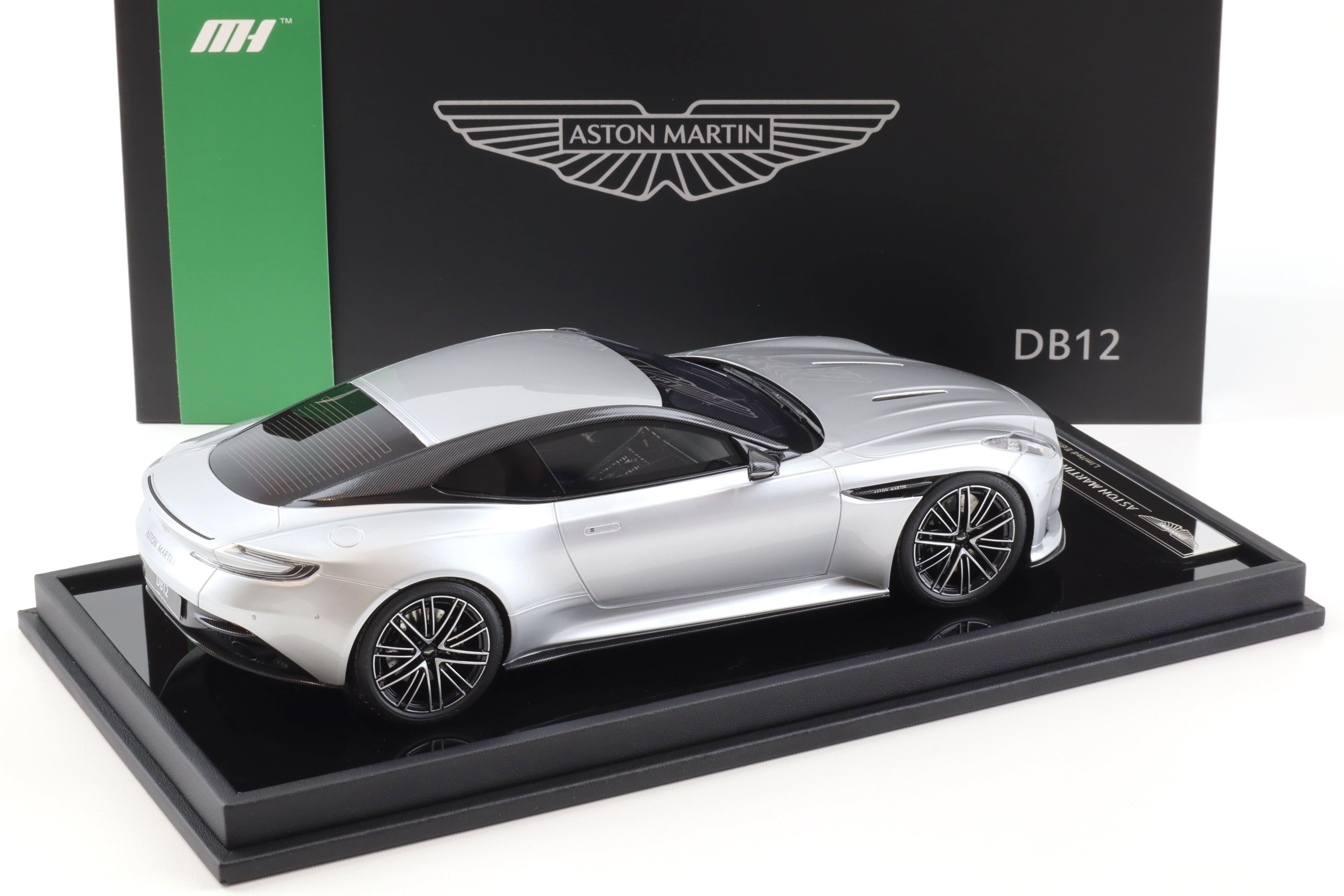 1:18 Motorhelix Aston Martin DB12 Coupe 2023 Lightning silver - Limited 99 pcs.