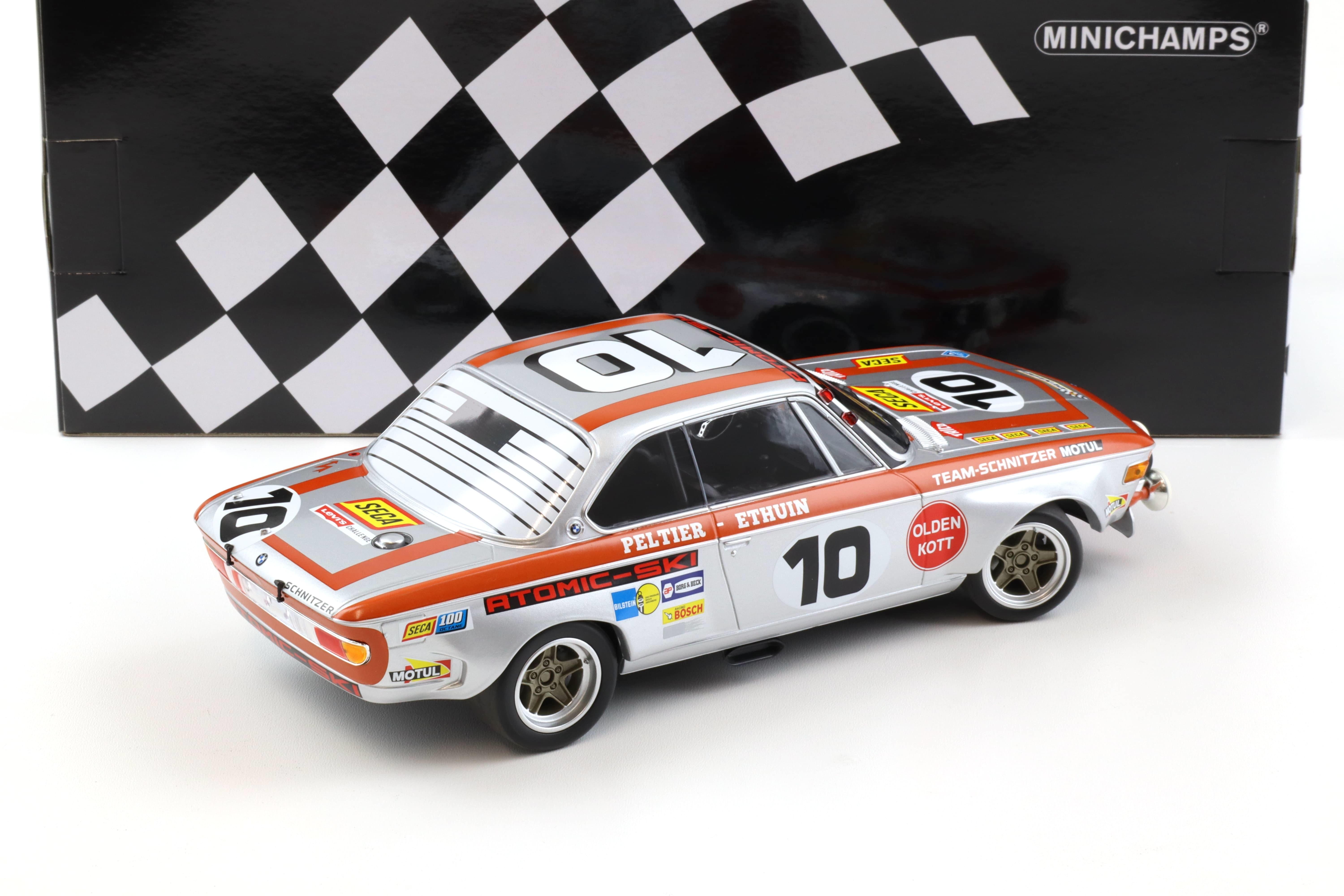 1:18 Minichamps BMW 2800 CS Team Schnitzer Motul 24h SPA 1972 Fitzpatrick/ Peltier