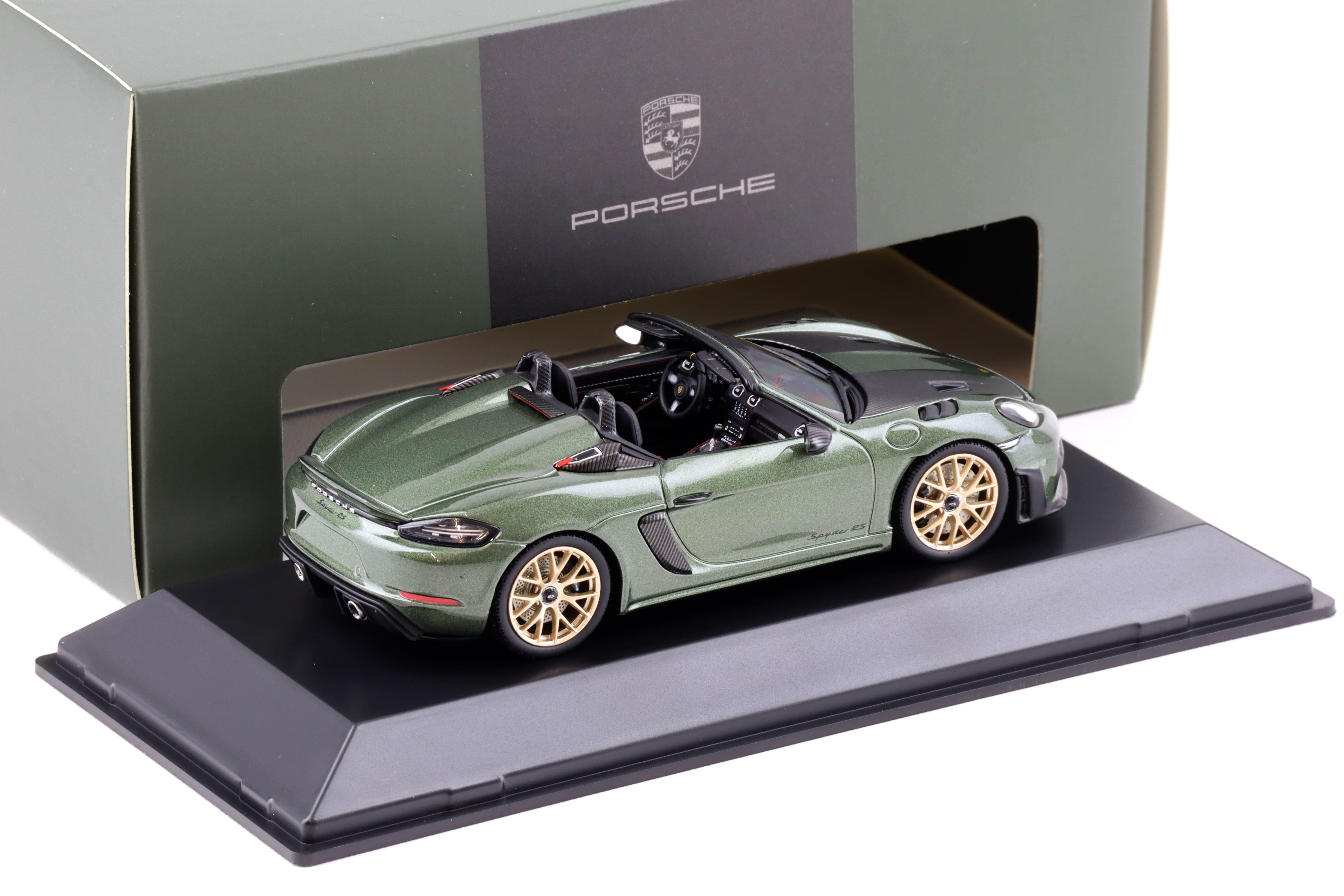 1:43 Spark Porsche 718 Spyder RS (982) oak green/ gold wheels WAP DEALER