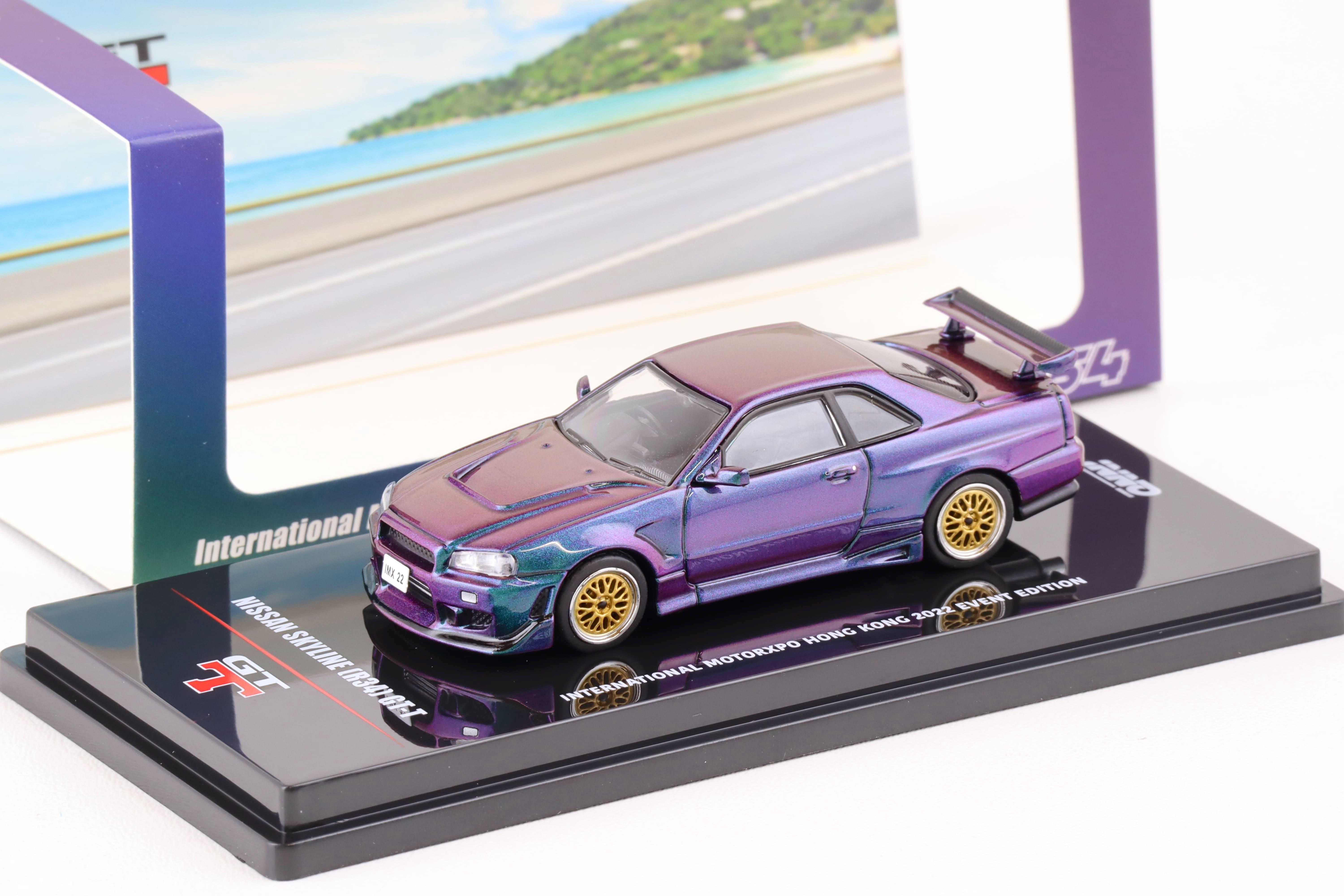 1:64 INNO64 Nissan Skyline (R34) GT-R Motorxpo Hong Kong 2022 magic purple
