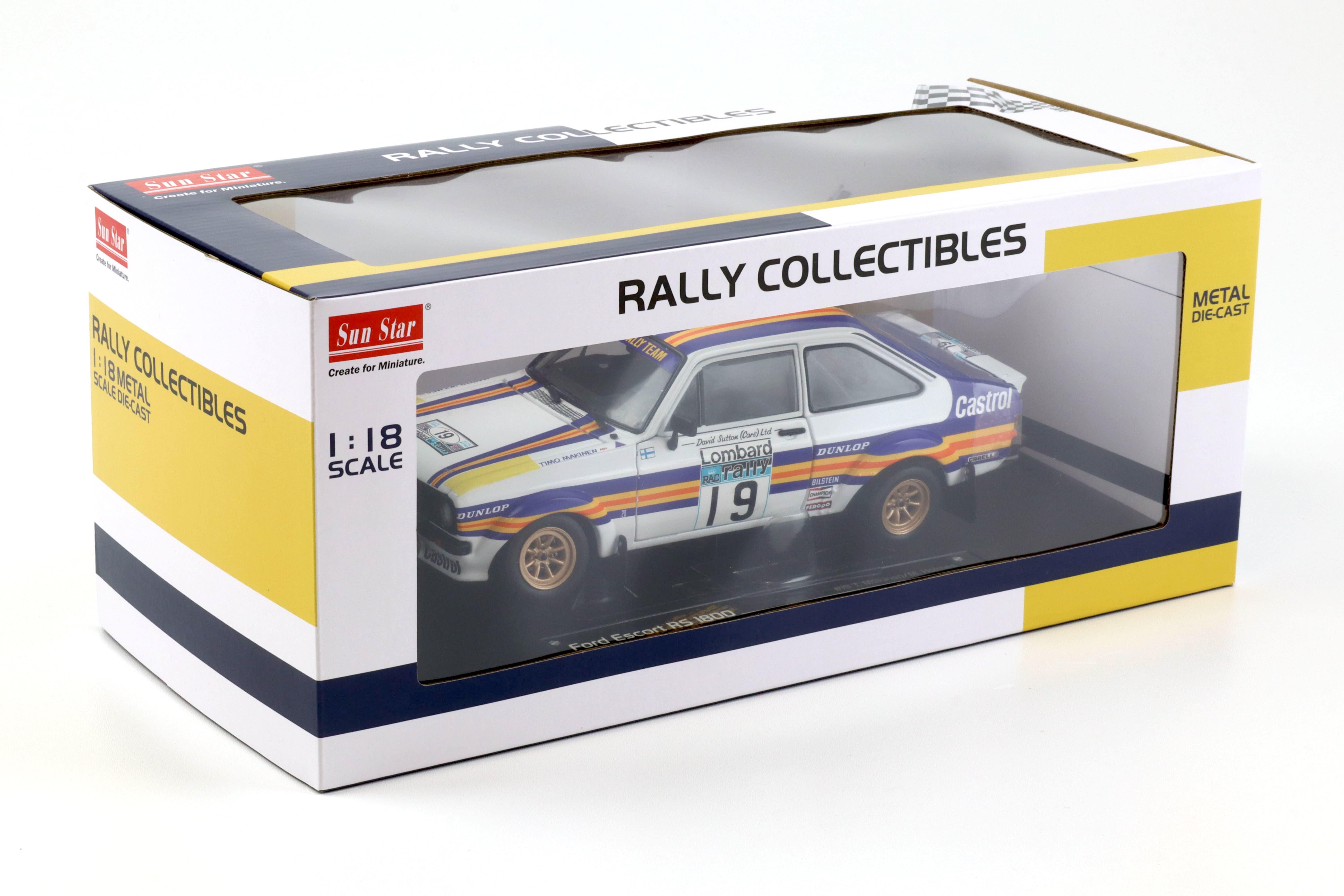 1:18 Sun Star Ford Escort RS 1800 RAC Rally 1980 #19 Mäkinen/ Holmes