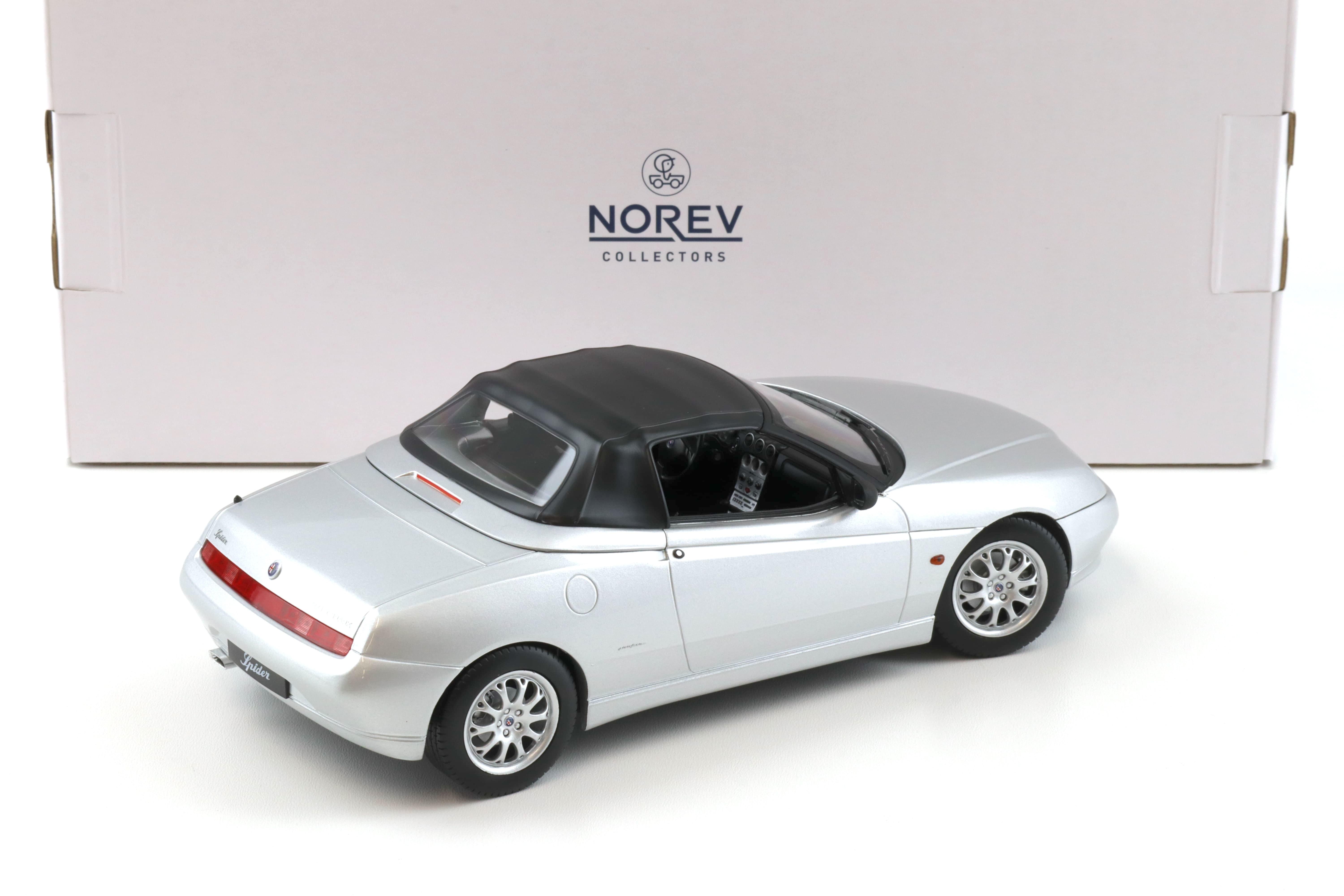 1:18 Norev Alfa Romeo Spider 2.0 T.Spark 1999 with Softtop silver - Limited 750 pcs.