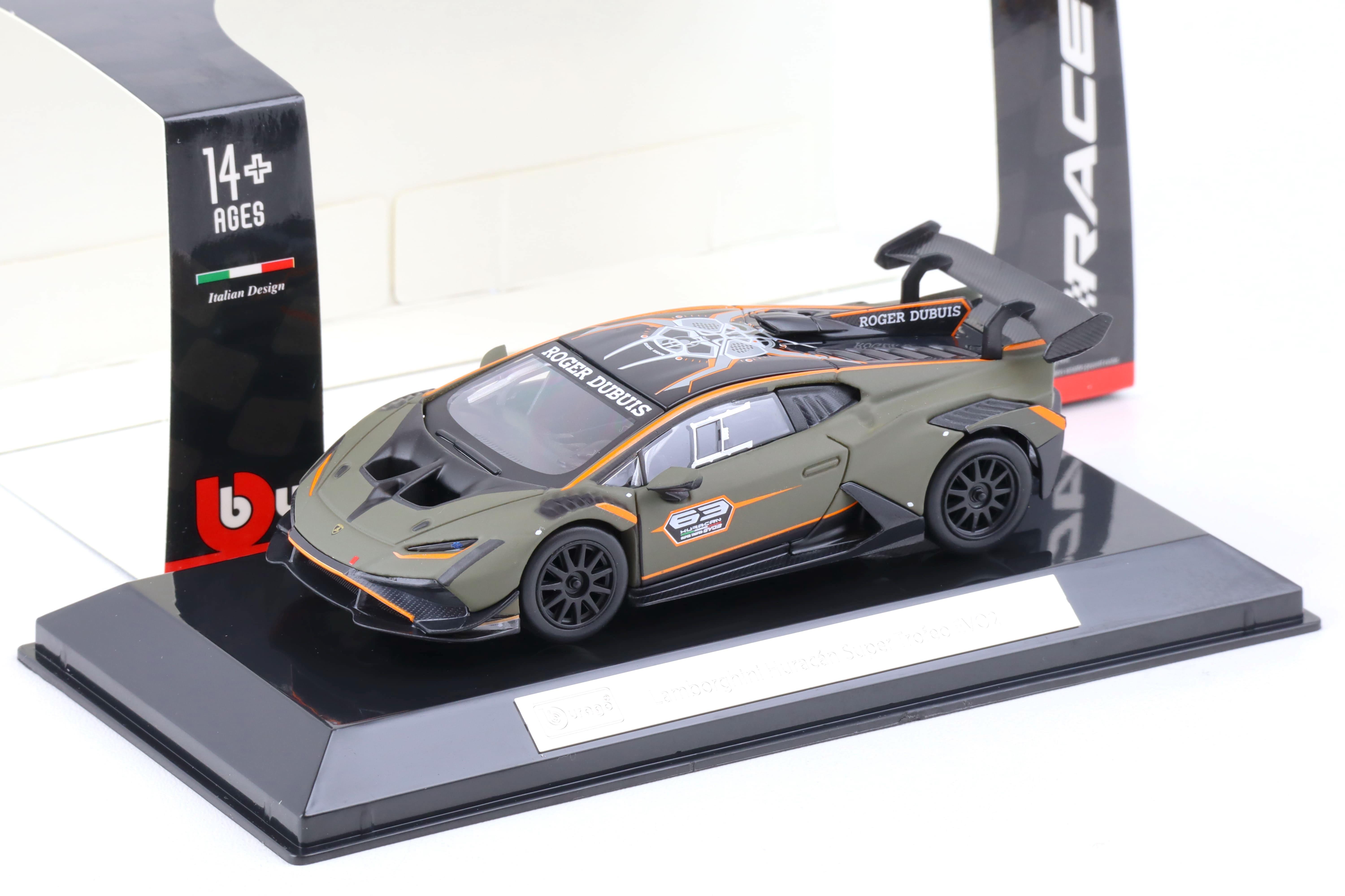 1:43 Bburago Lamborghini Huracán Super Trofeo EVO2 matt green #63