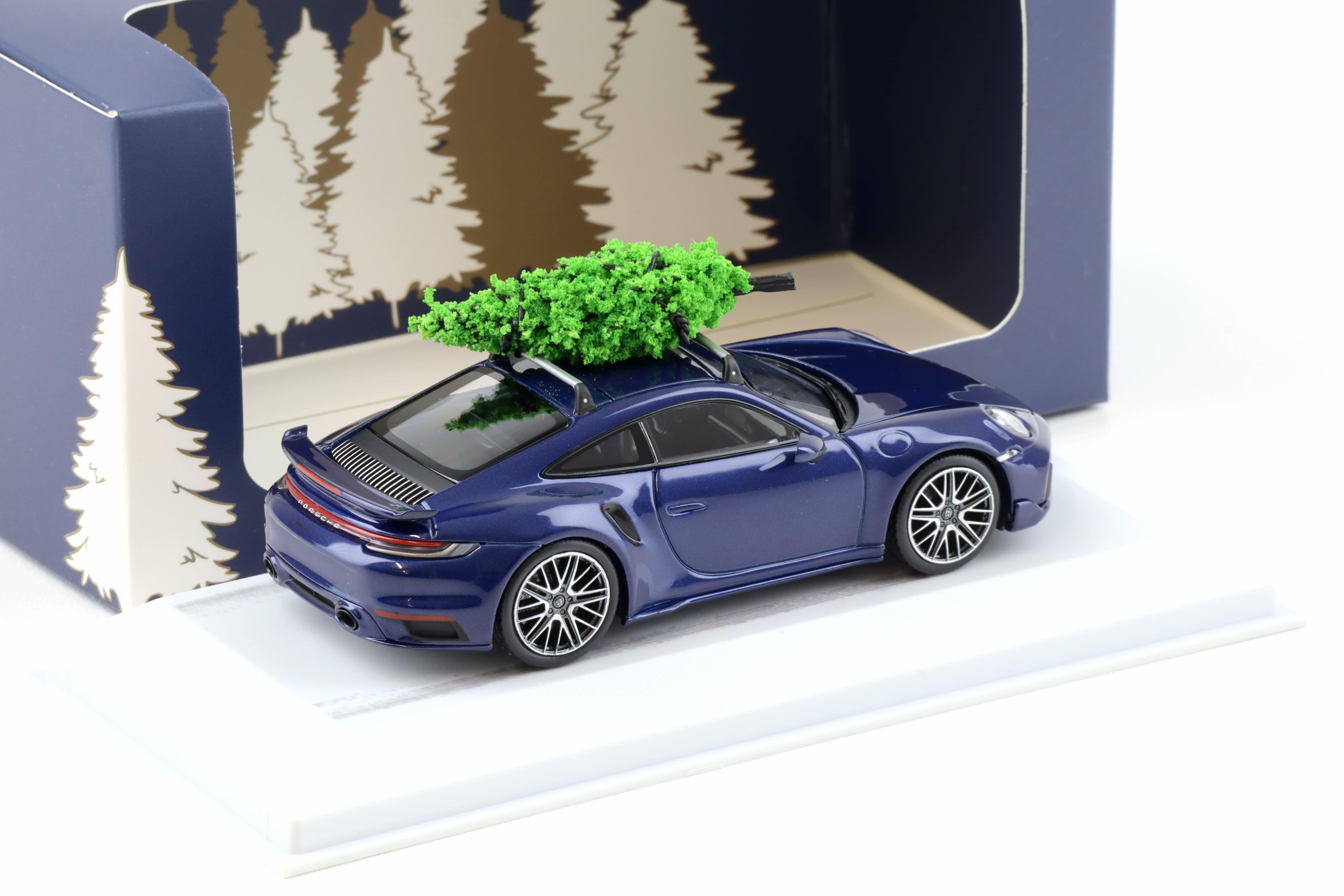 1:43 Minichamps Porsche 911 992 Turbo S Weihnachten 2024 Enzian blue WAP DEALER