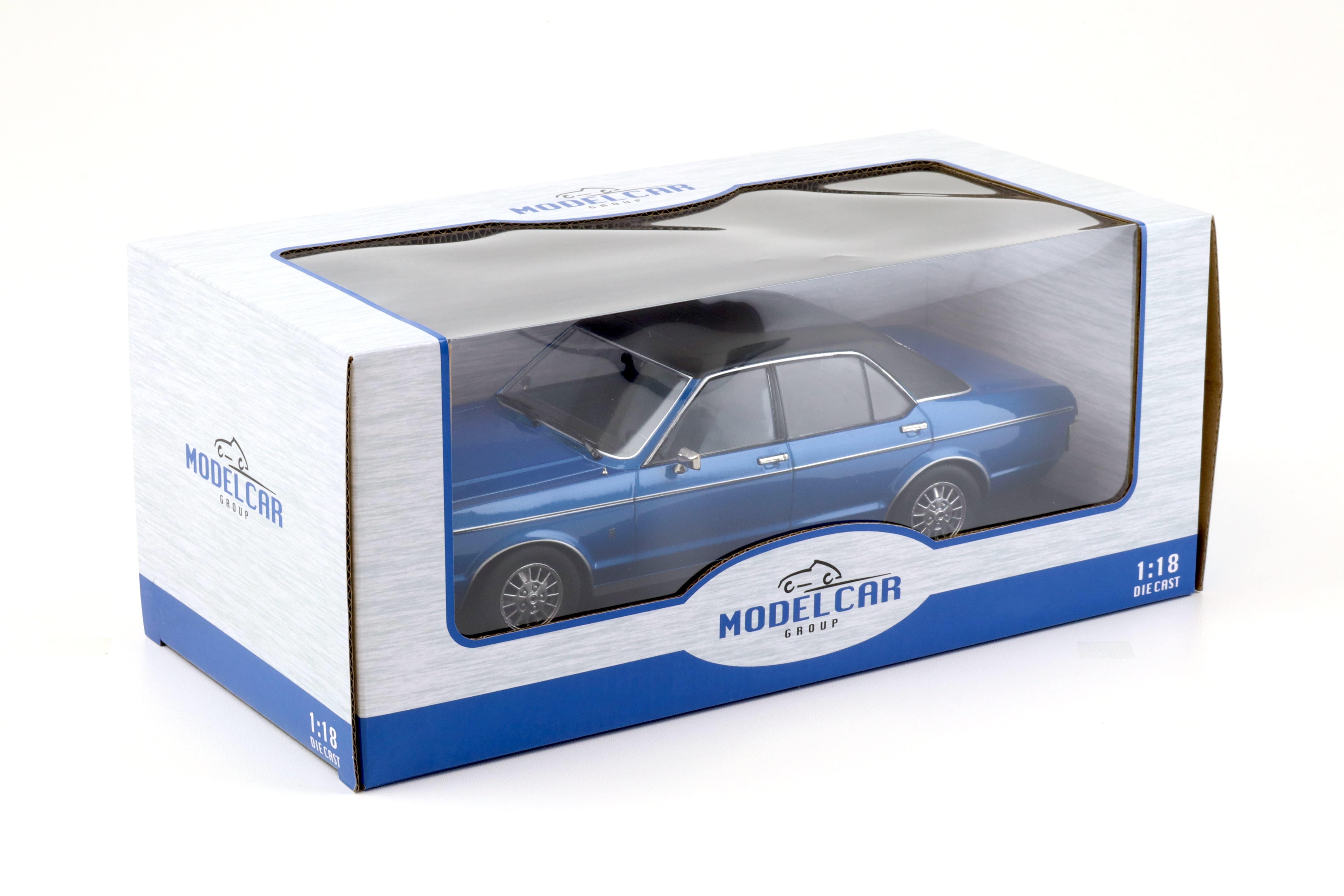 1:18 MCG Ford Granada 2.3 MK1 Limousine 1975 blue metallic/ black roof