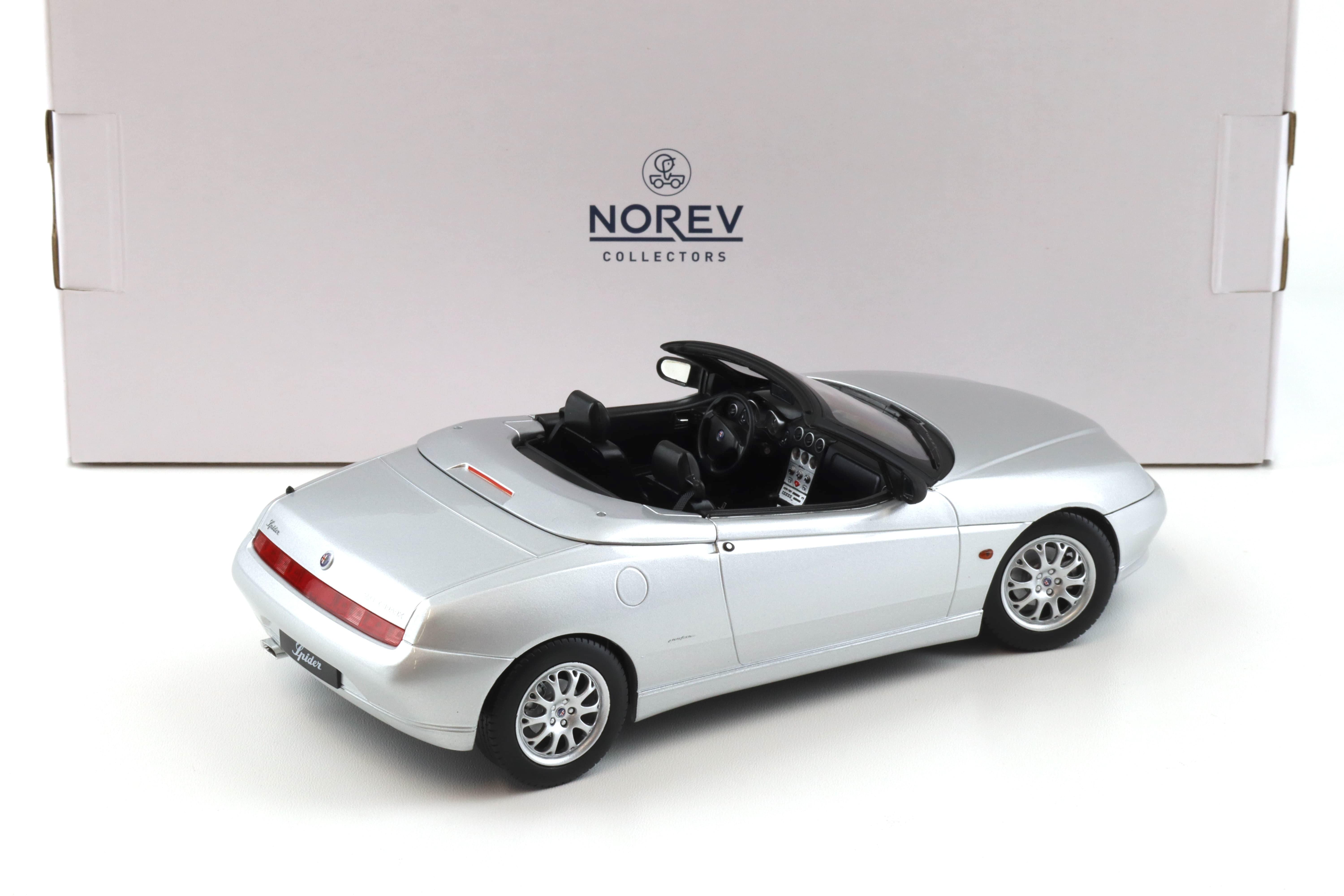 1:18 Norev Alfa Romeo Spider 2.0 T.Spark 1999 with Softtop silver - Limited 750 pcs.